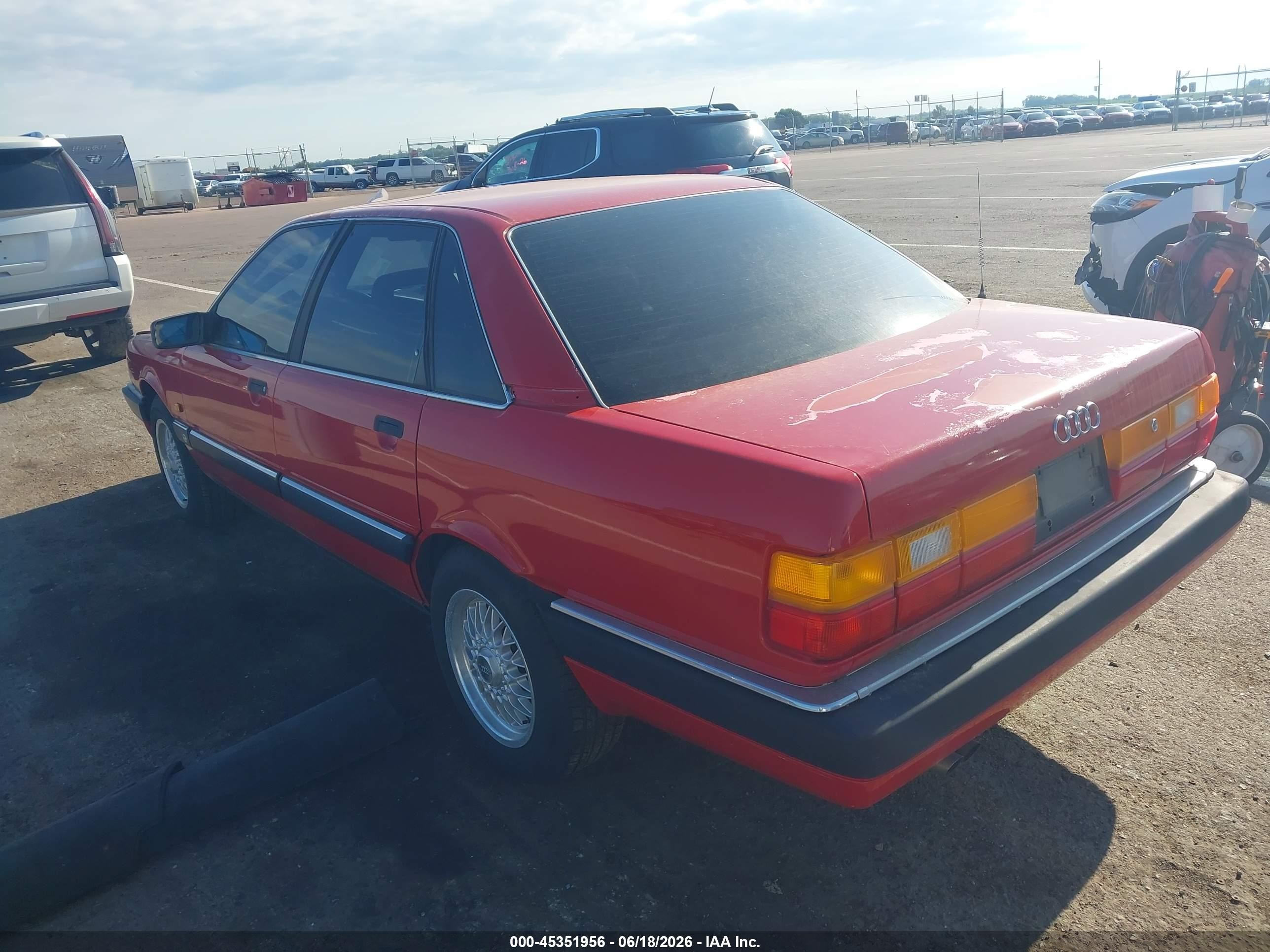 1991 Audi 200 Quattro Turbo Red vin: WAUGE5448MN016382