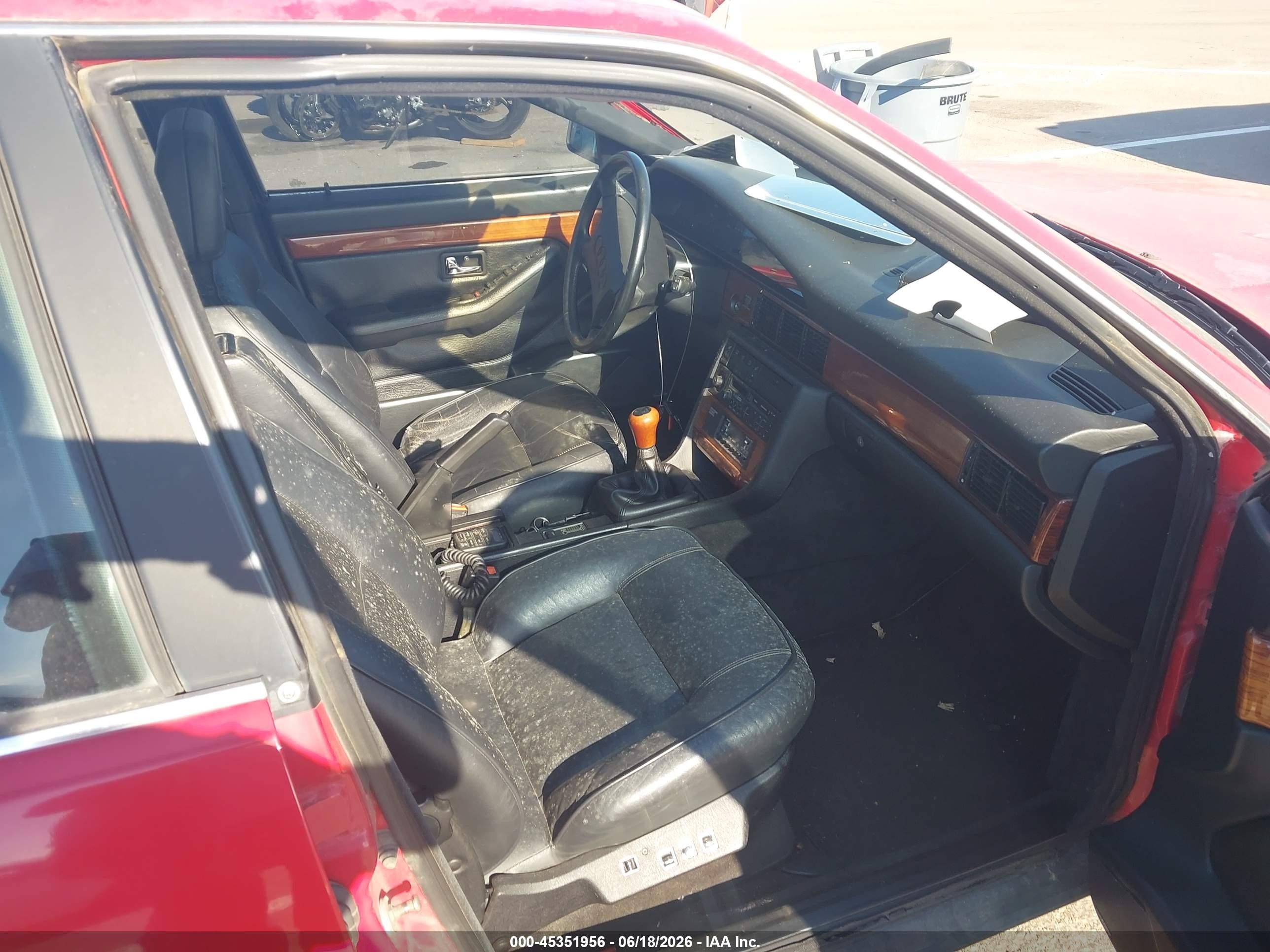 1991 Audi 200 Quattro Turbo Red vin: WAUGE5448MN016382