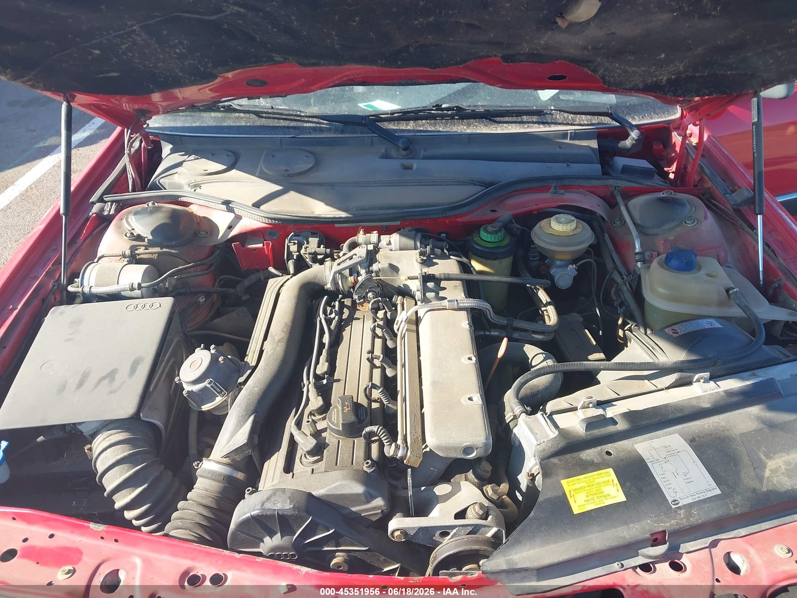 1991 Audi 200 Quattro Turbo Red vin: WAUGE5448MN016382