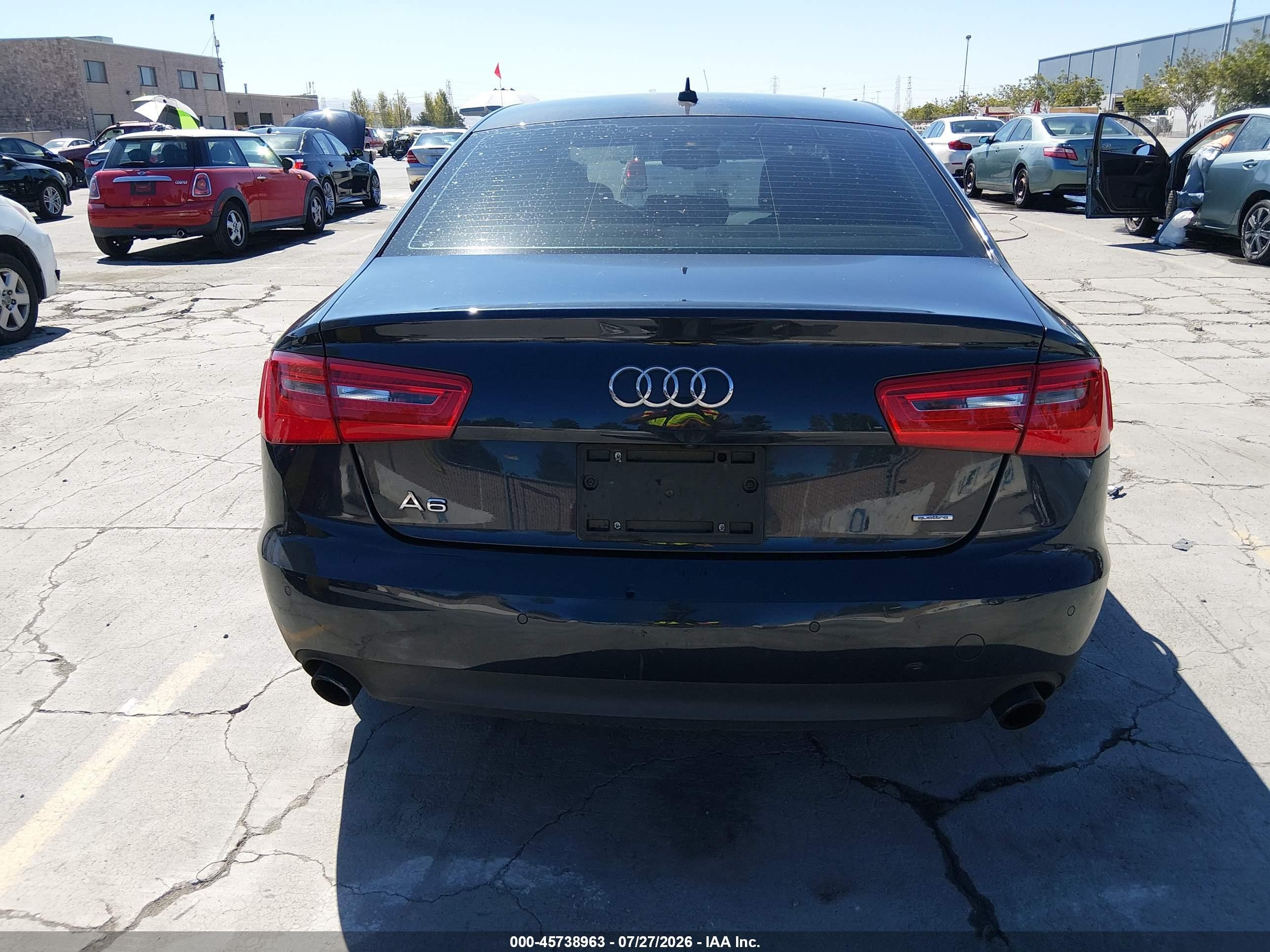 2015 Audi A6 2.0t Premium Черный vin: WAUGFAFC0FN013778