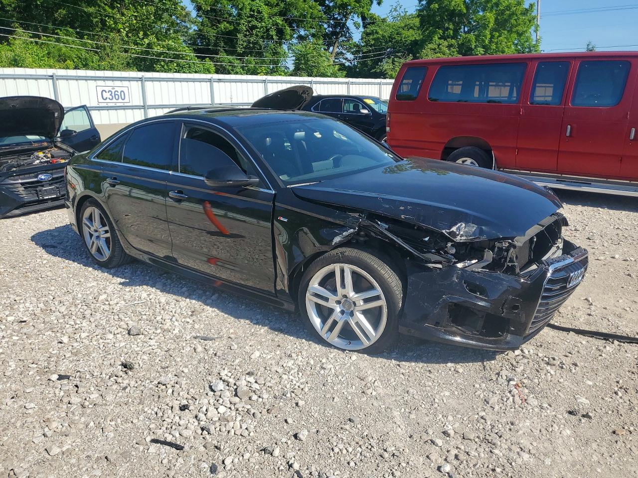 2016 Audi A6 Premium Plus Черный vin: WAUGFAFC0GN106947