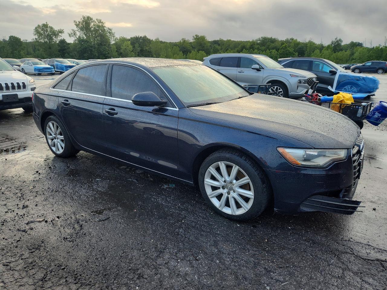 2013 Audi A6 Premium Plus Blue vin: WAUGFAFC1DN021501