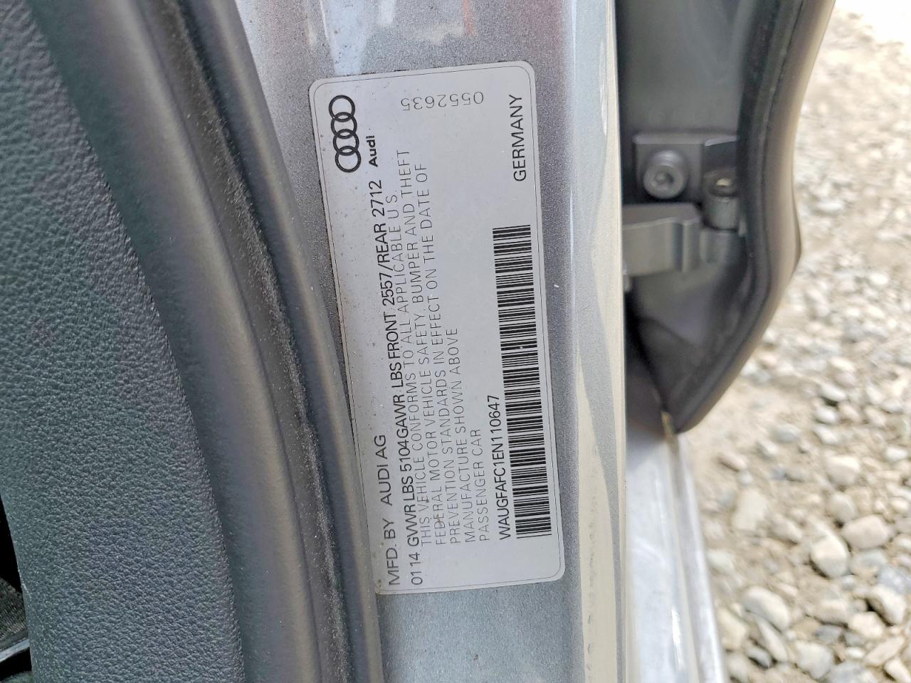 2014 Audi A6 Premium Plus Silver vin: WAUGFAFC1EN110647