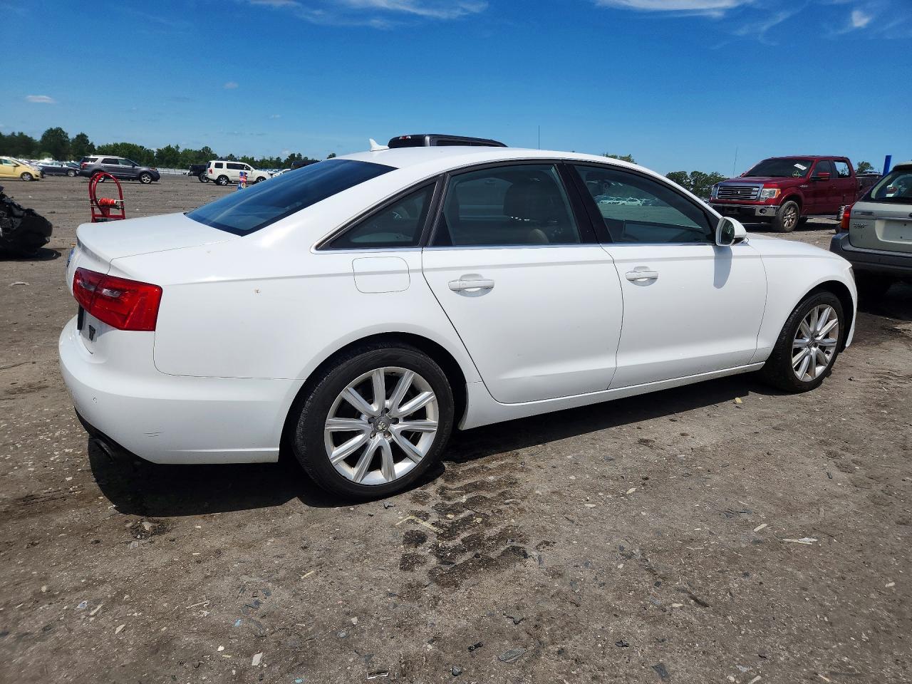 2014 Audi A6 Premium Plus White vin: WAUGFAFC1EN115251