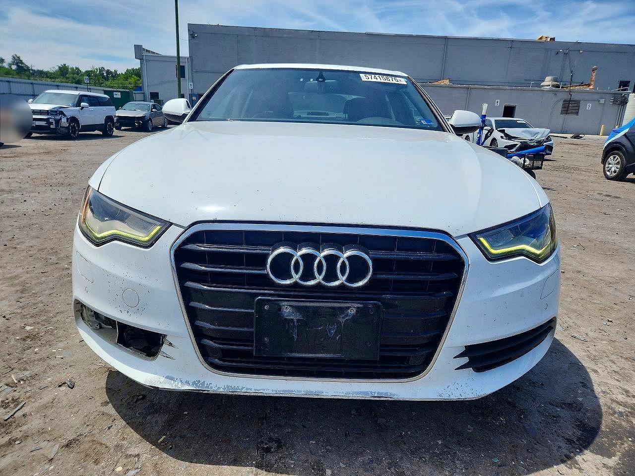 2014 Audi A6 Premium Plus White vin: WAUGFAFC1EN115251
