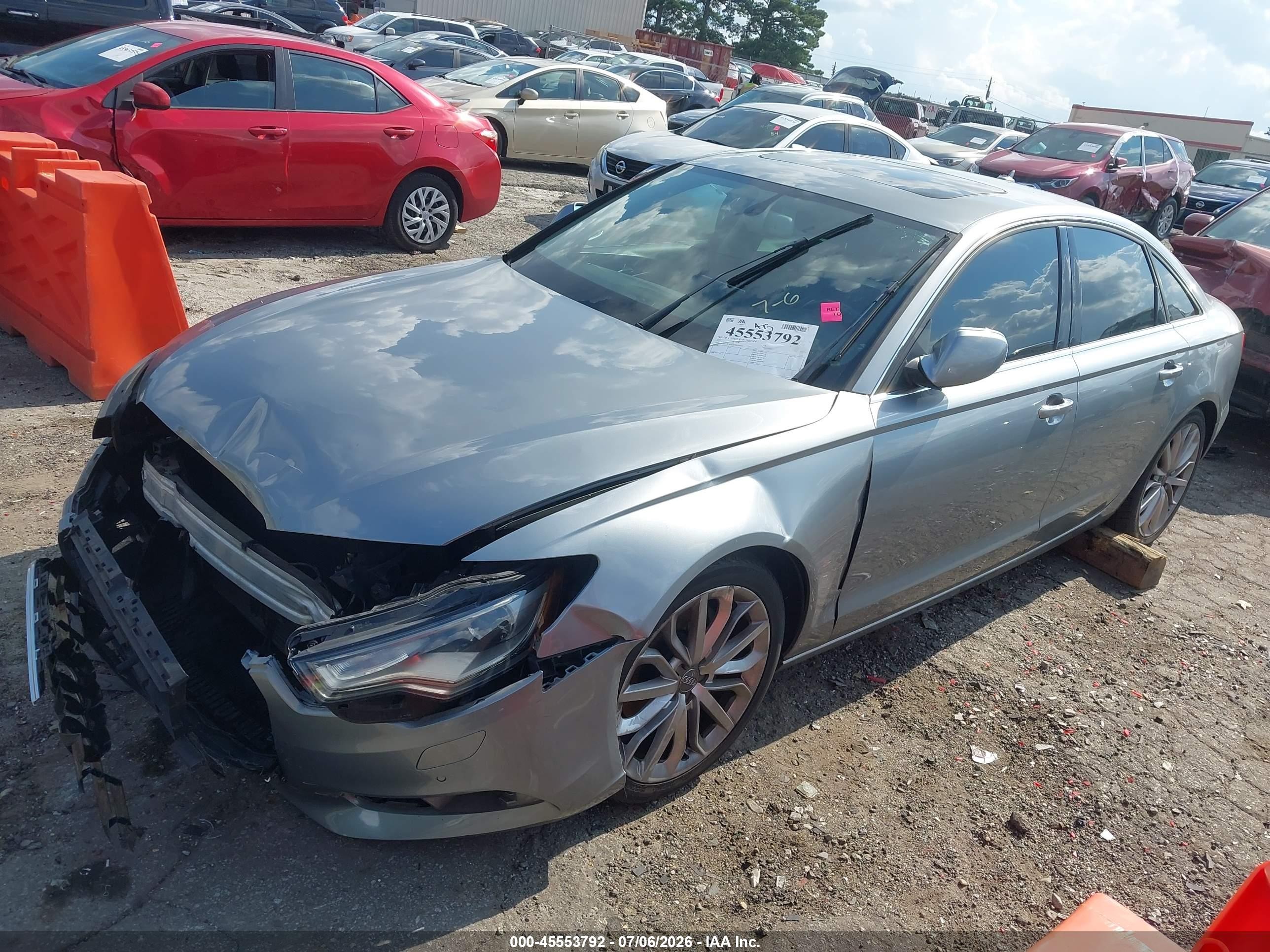 2013 Audi A6 2.0t Premium Silver vin: WAUGFAFC2DN010653