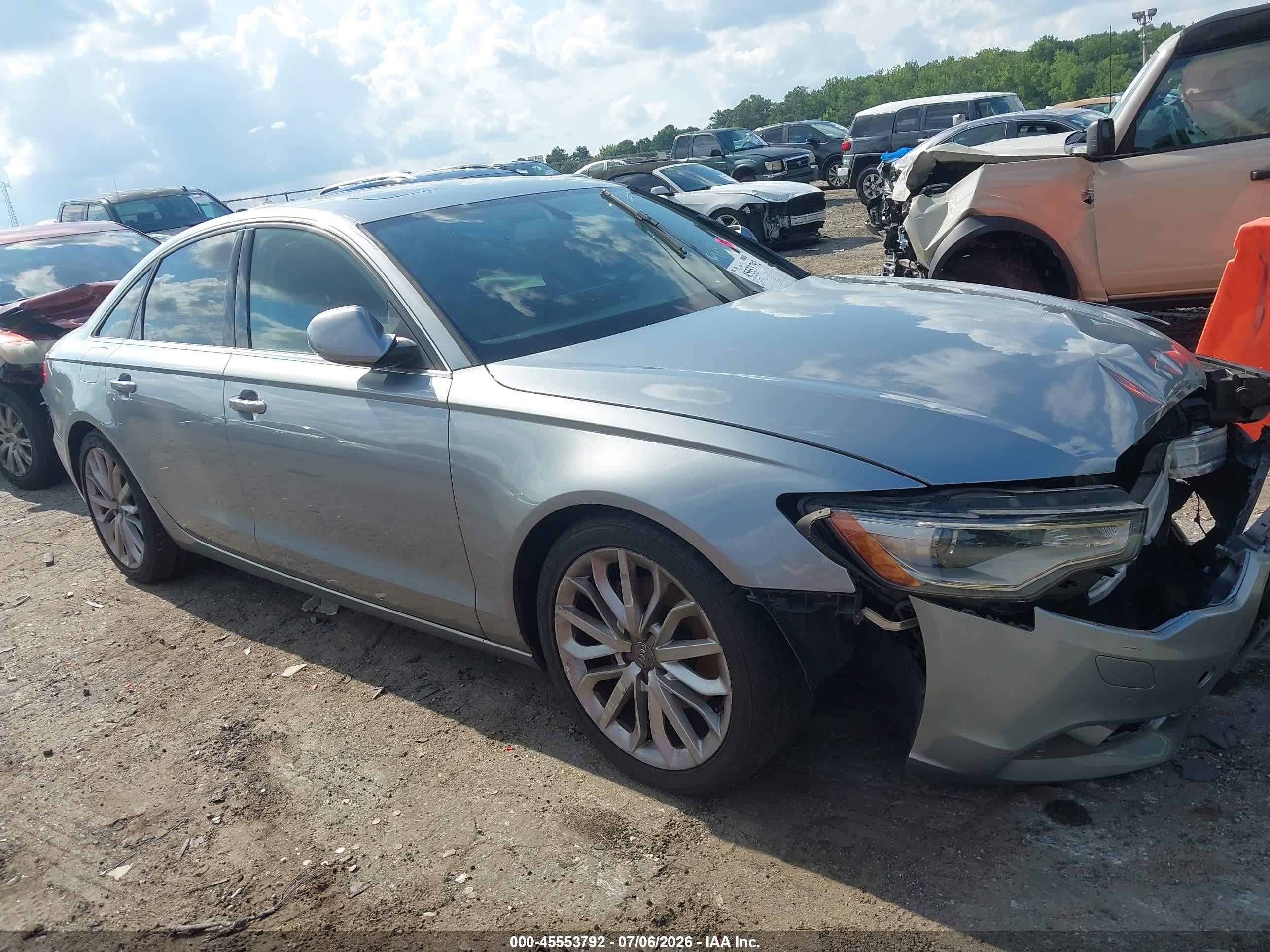 2013 Audi A6 2.0t Premium Silver vin: WAUGFAFC2DN010653