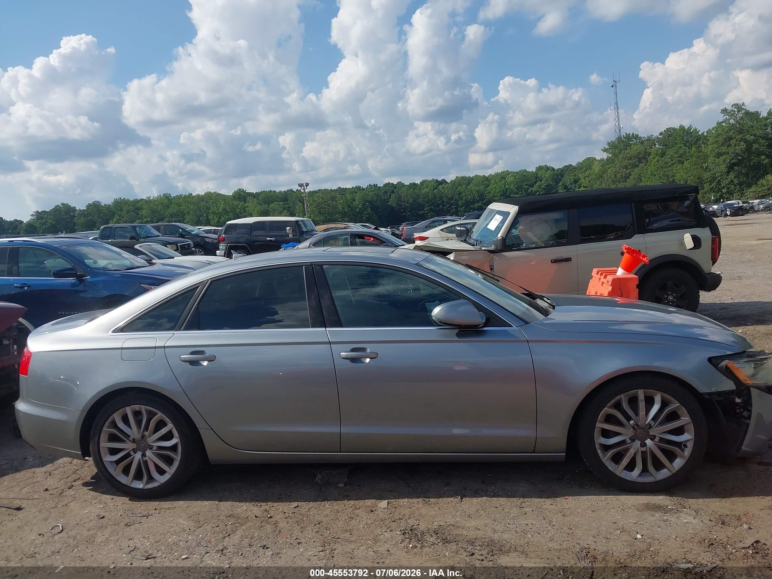 2013 Audi A6 2.0t Premium Silver vin: WAUGFAFC2DN010653