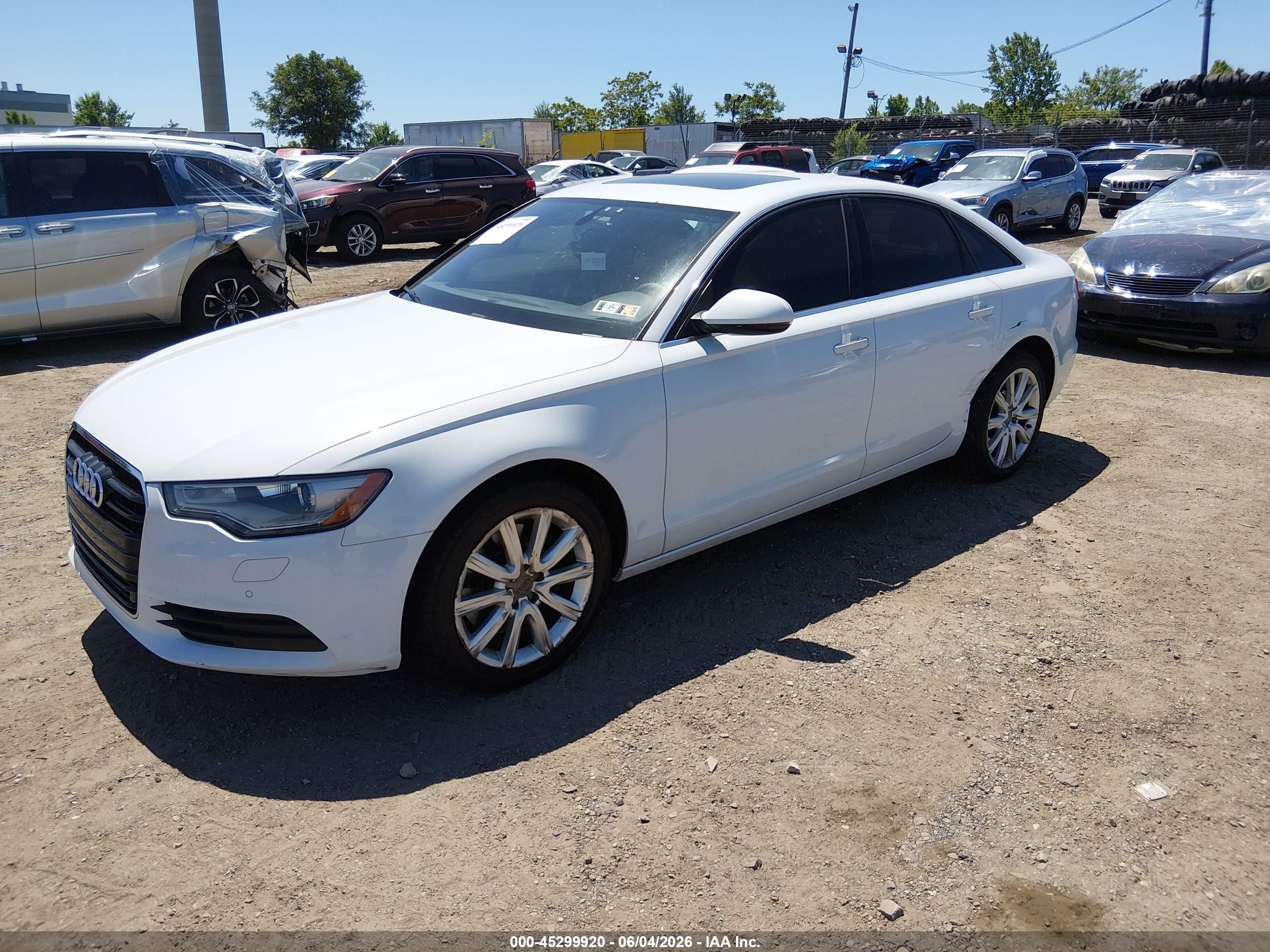 2014 Audi A6 2.0t Premium White vin: WAUGFAFC2EN087234