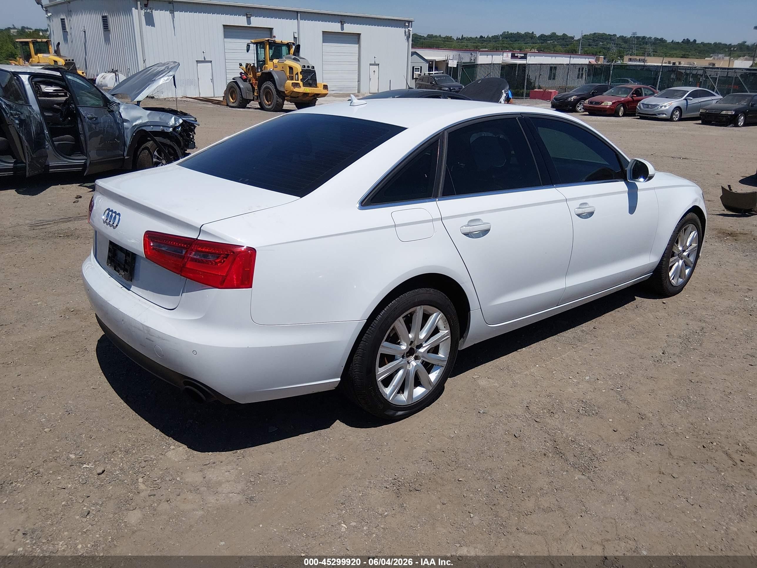 2014 Audi A6 2.0t Premium White vin: WAUGFAFC2EN087234