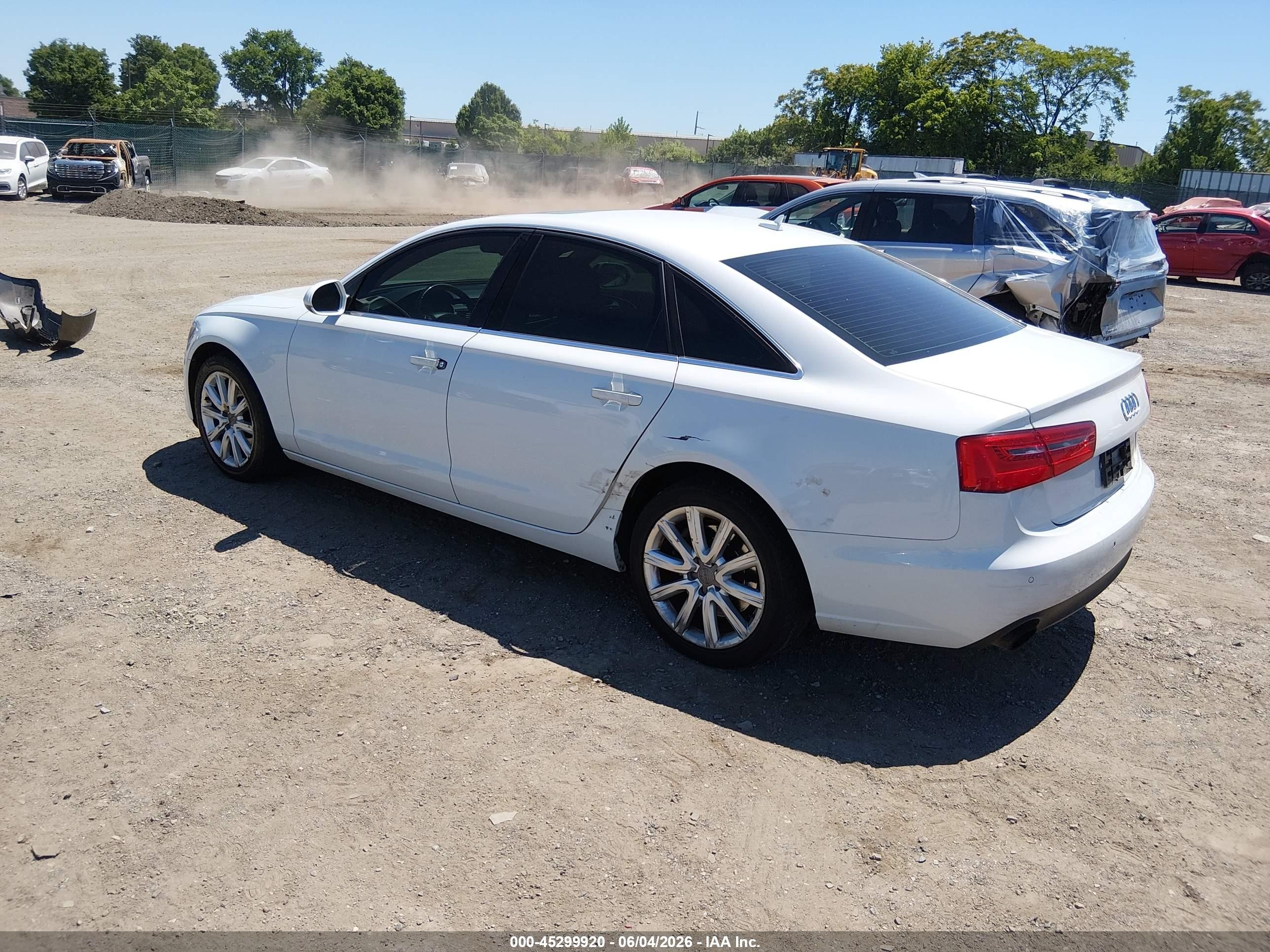 2014 Audi A6 2.0t Premium White vin: WAUGFAFC2EN087234
