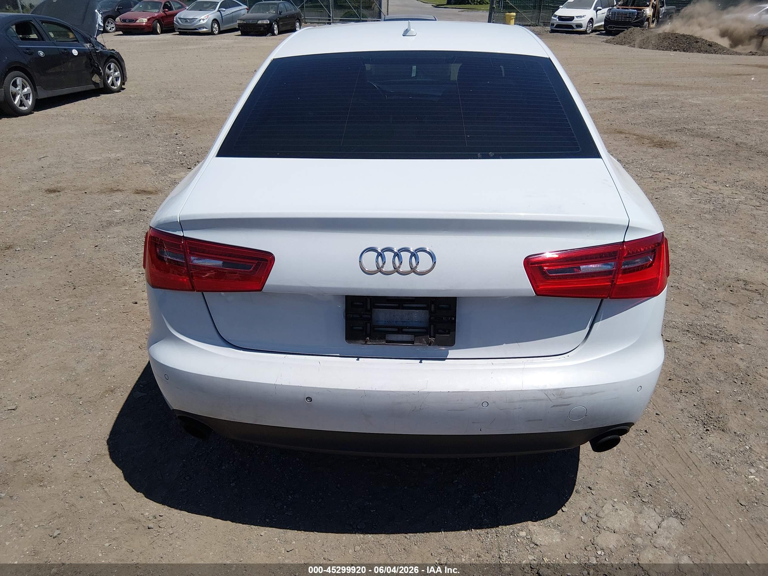 2014 Audi A6 2.0t Premium White vin: WAUGFAFC2EN087234