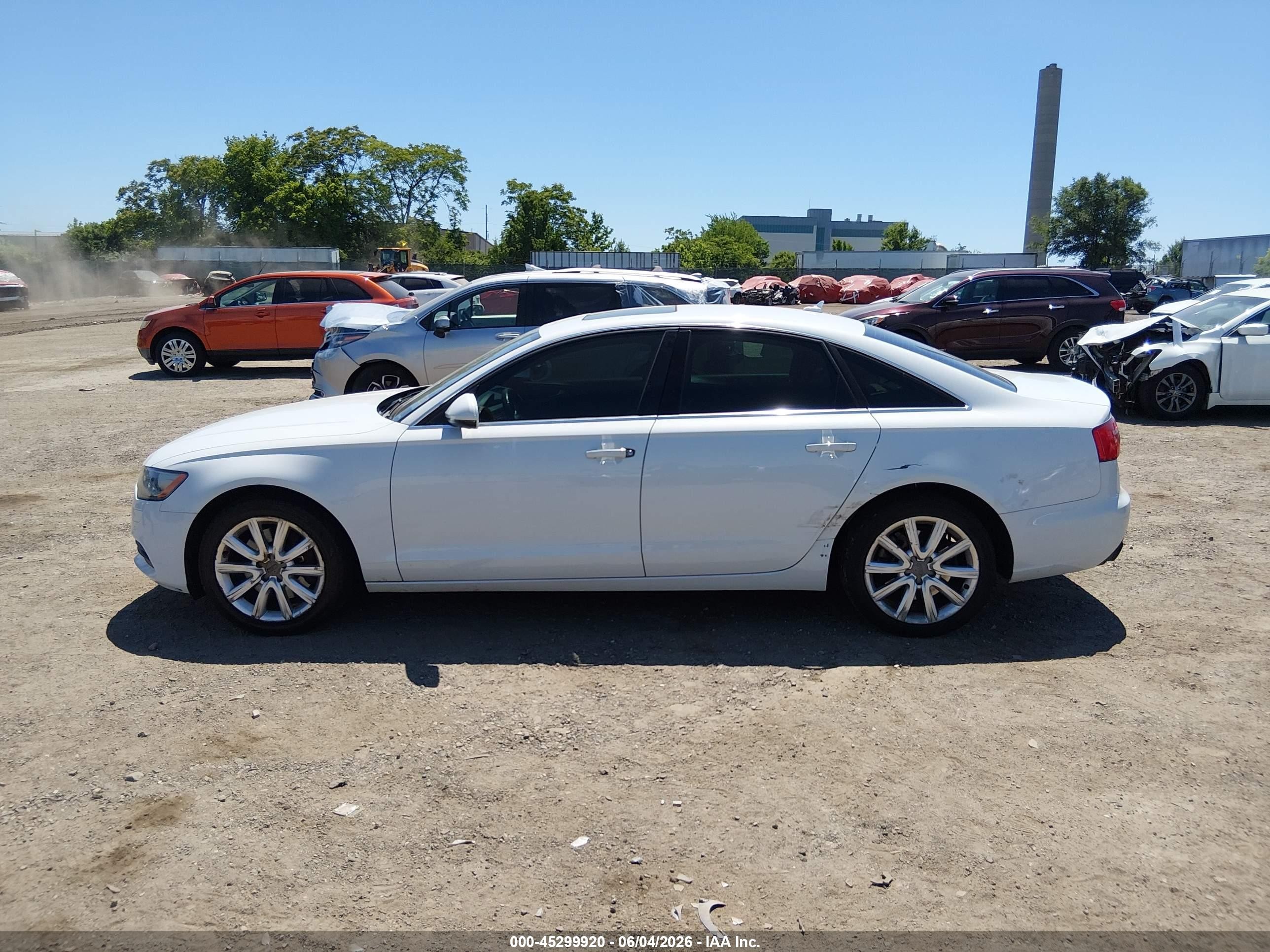 2014 Audi A6 2.0t Premium White vin: WAUGFAFC2EN087234