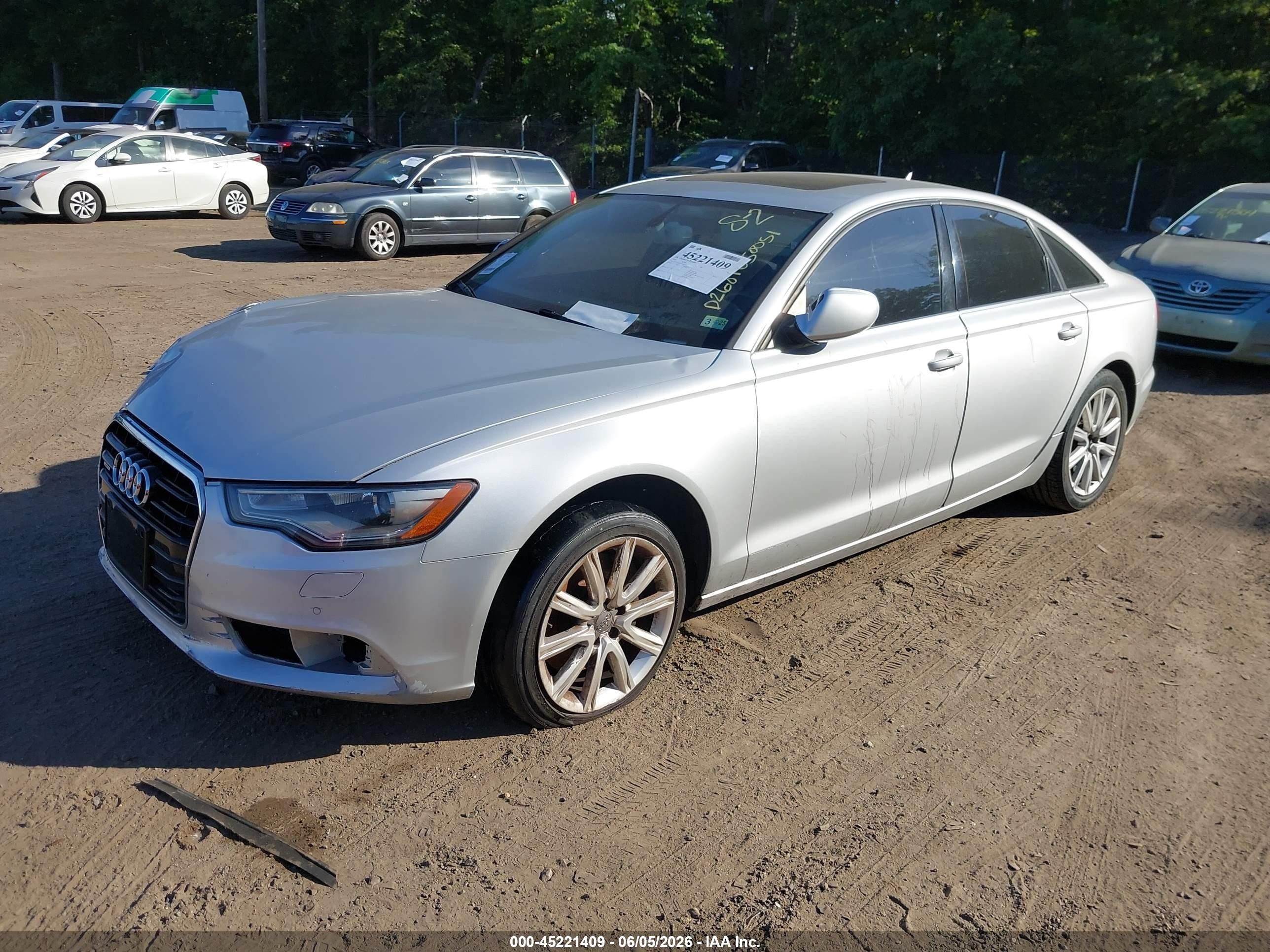 2014 Audi A6 2.0t Premium Серый vin: WAUGFAFC2EN158738
