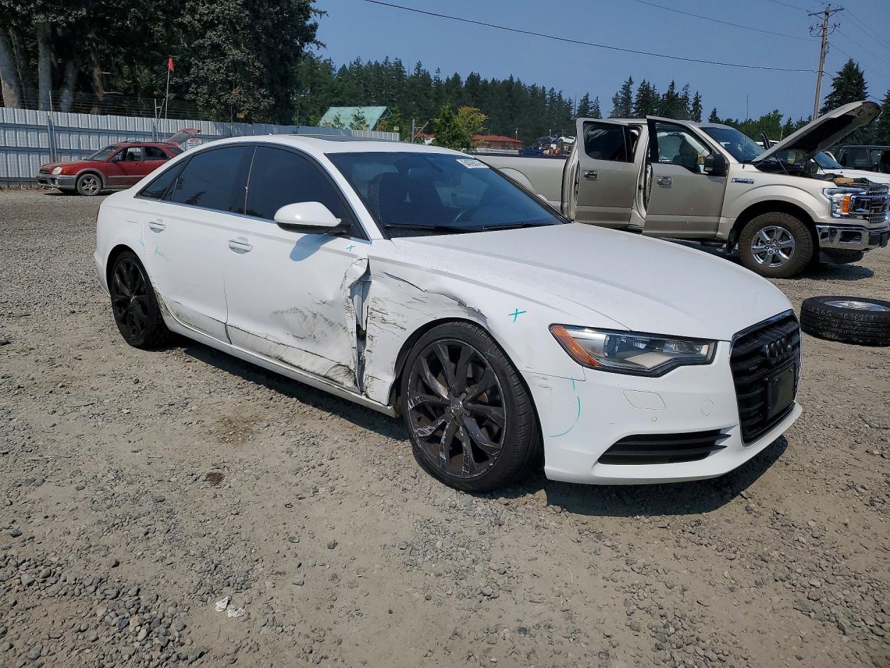2015 Audi A6 Premium Plus White vin: WAUGFAFC2FN016956