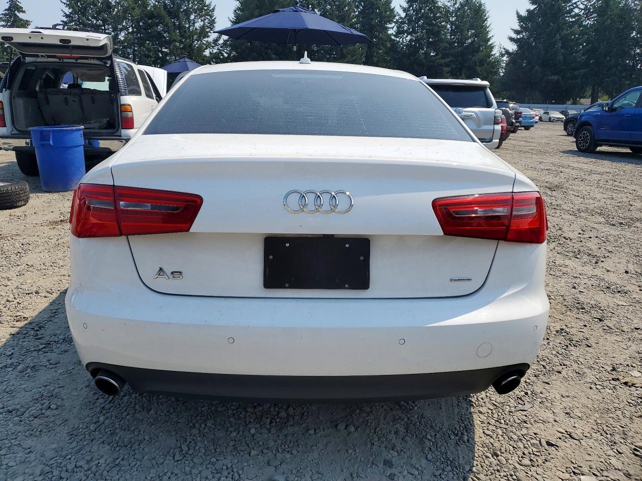 2015 Audi A6 Premium Plus White vin: WAUGFAFC2FN016956