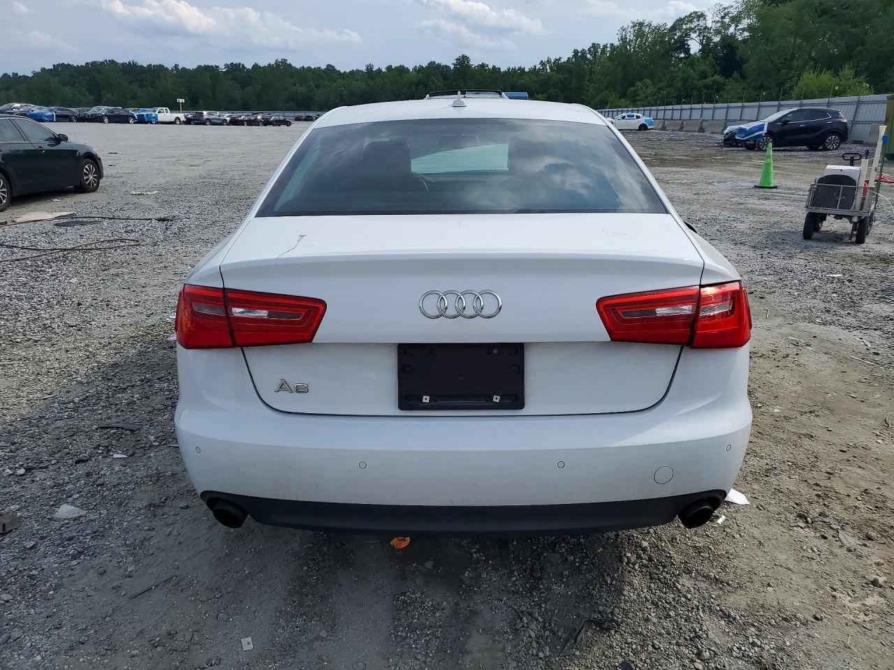 2013 Audi A6 Premium Plus White vin: WAUGFAFC3DN068559