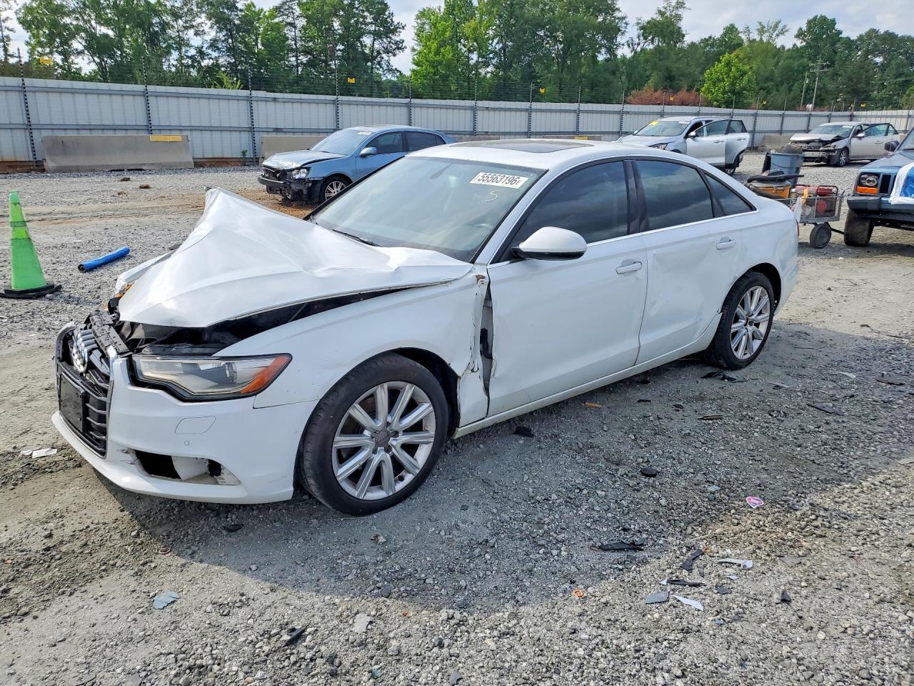 2013 Audi A6 Premium Plus White vin: WAUGFAFC3DN068559