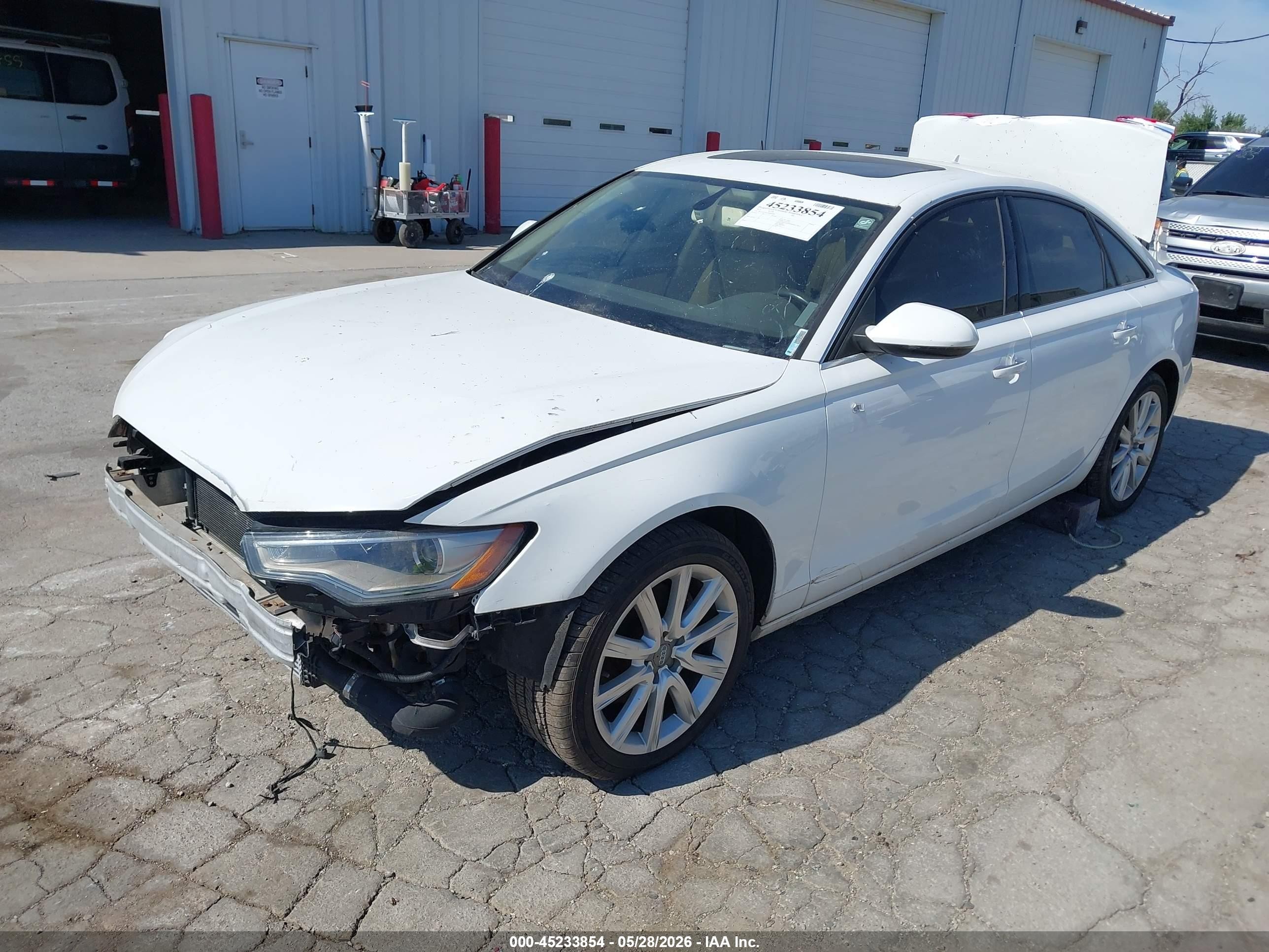 2013 Audi A6 2.0t Premium White vin: WAUGFAFC3DN080680