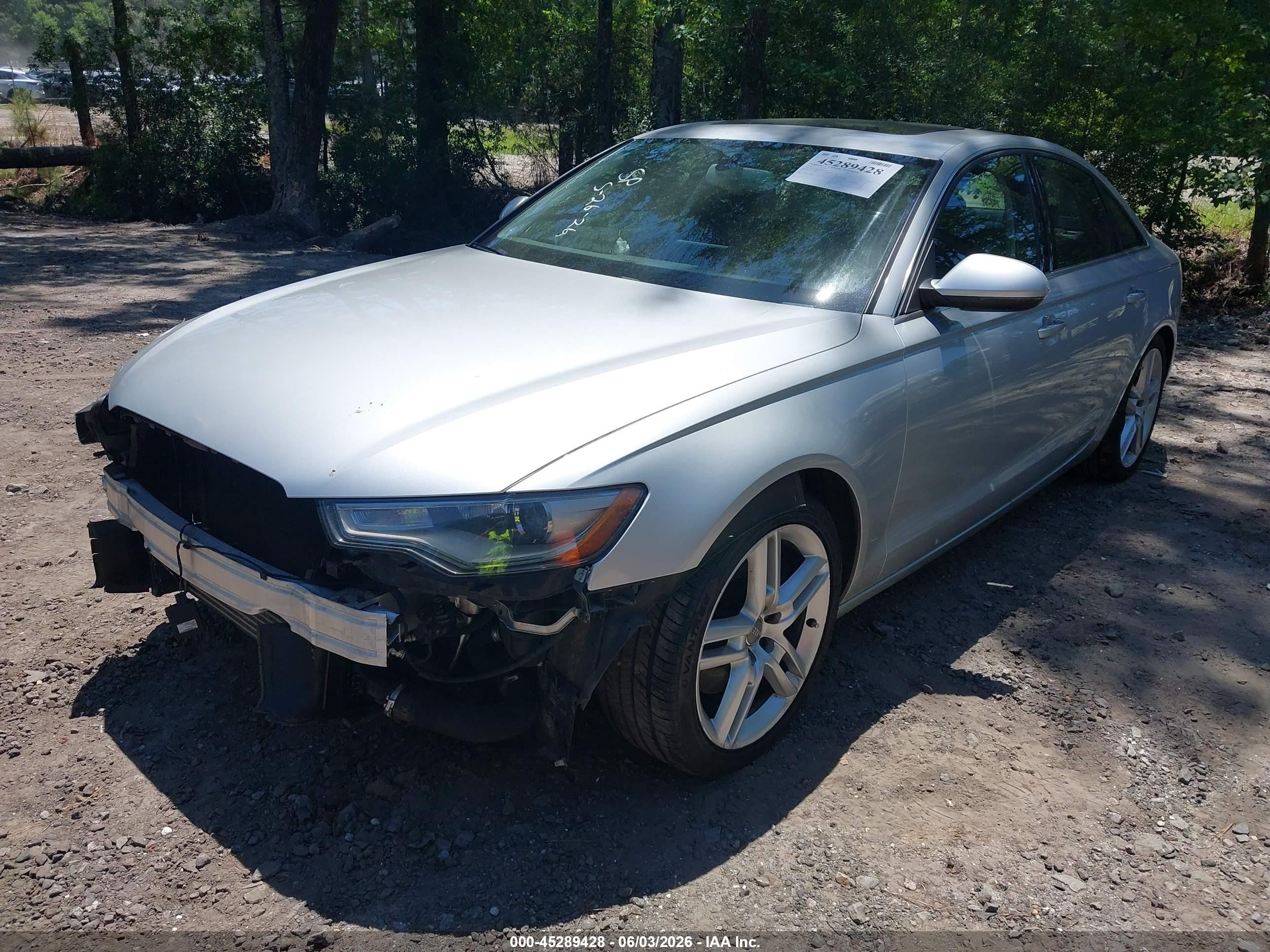 2014 Audi A6 2.0t Premium Silver vin: WAUGFAFC3EN042089
