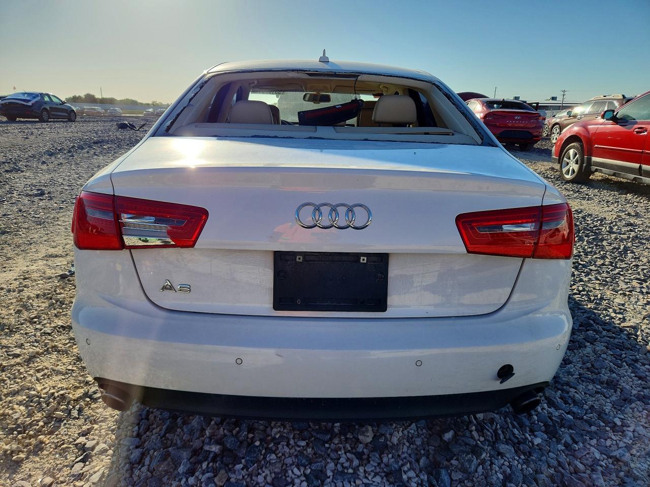 2014 Audi A6 Premium Plus White vin: WAUGFAFC3EN097870