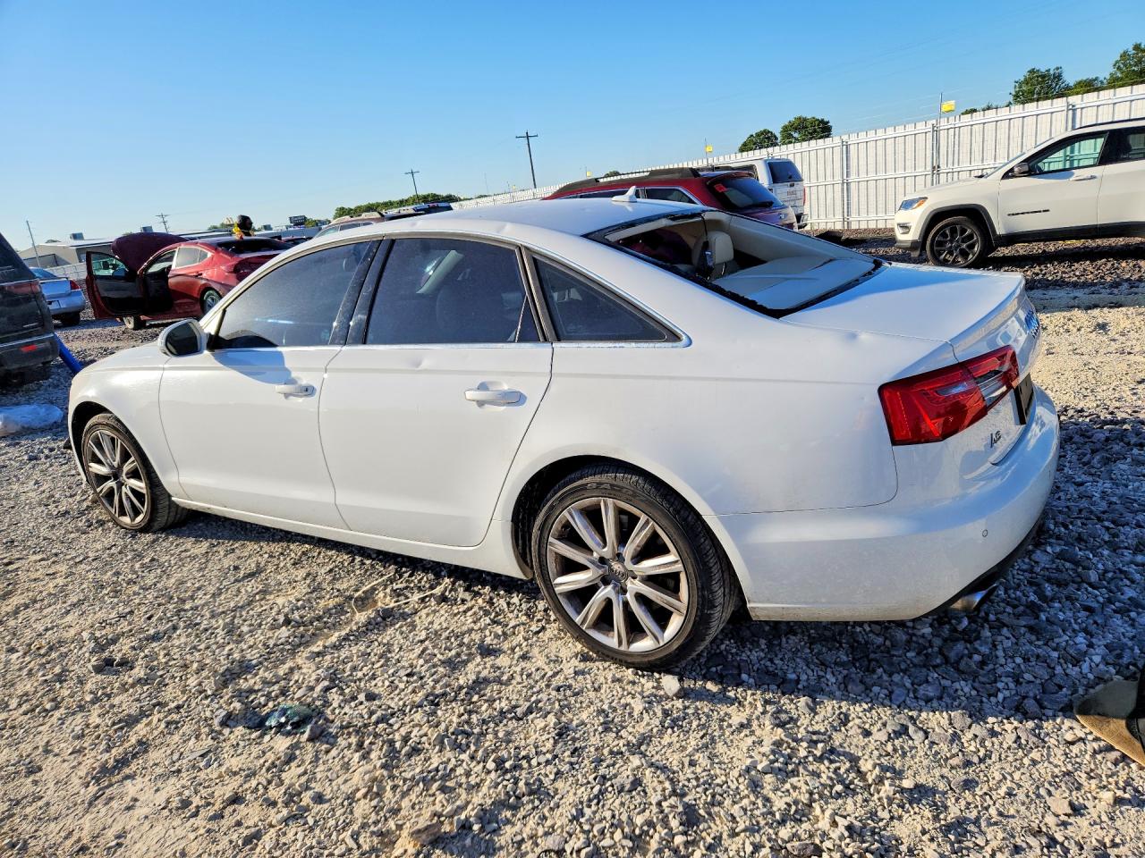 2014 Audi A6 Premium Plus White vin: WAUGFAFC3EN097870