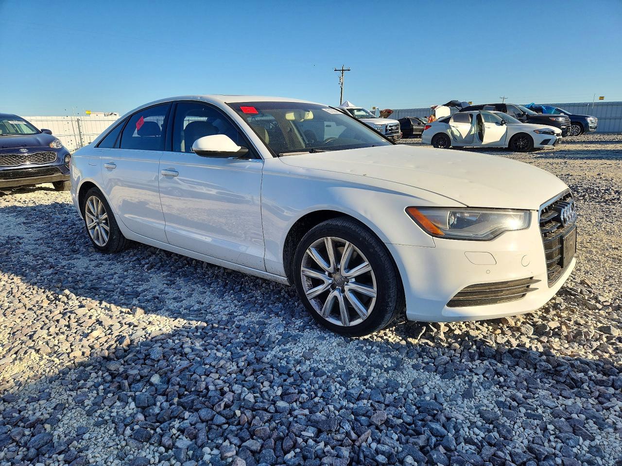 2014 Audi A6 Premium Plus White vin: WAUGFAFC3EN097870