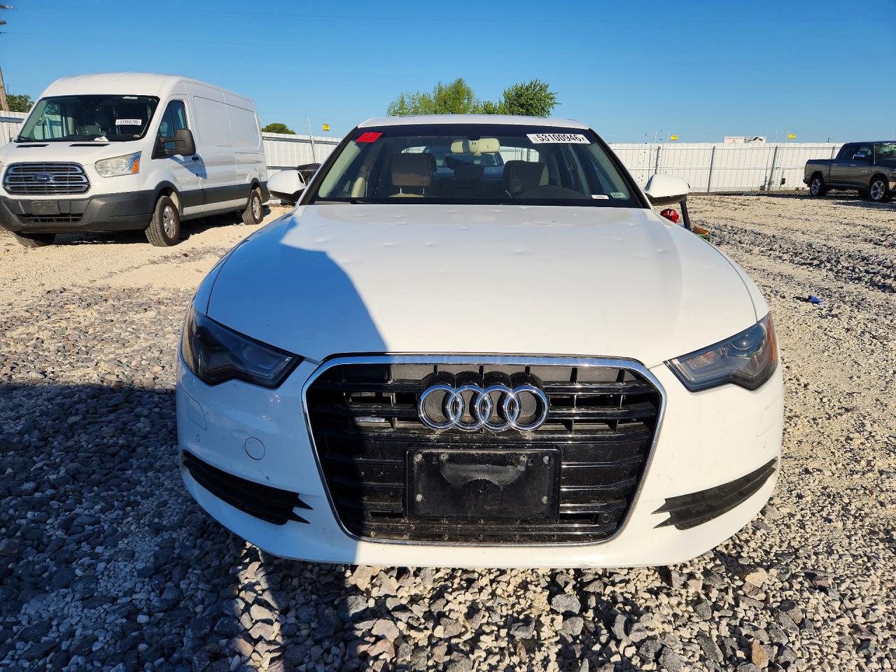 2014 Audi A6 Premium Plus White vin: WAUGFAFC3EN097870