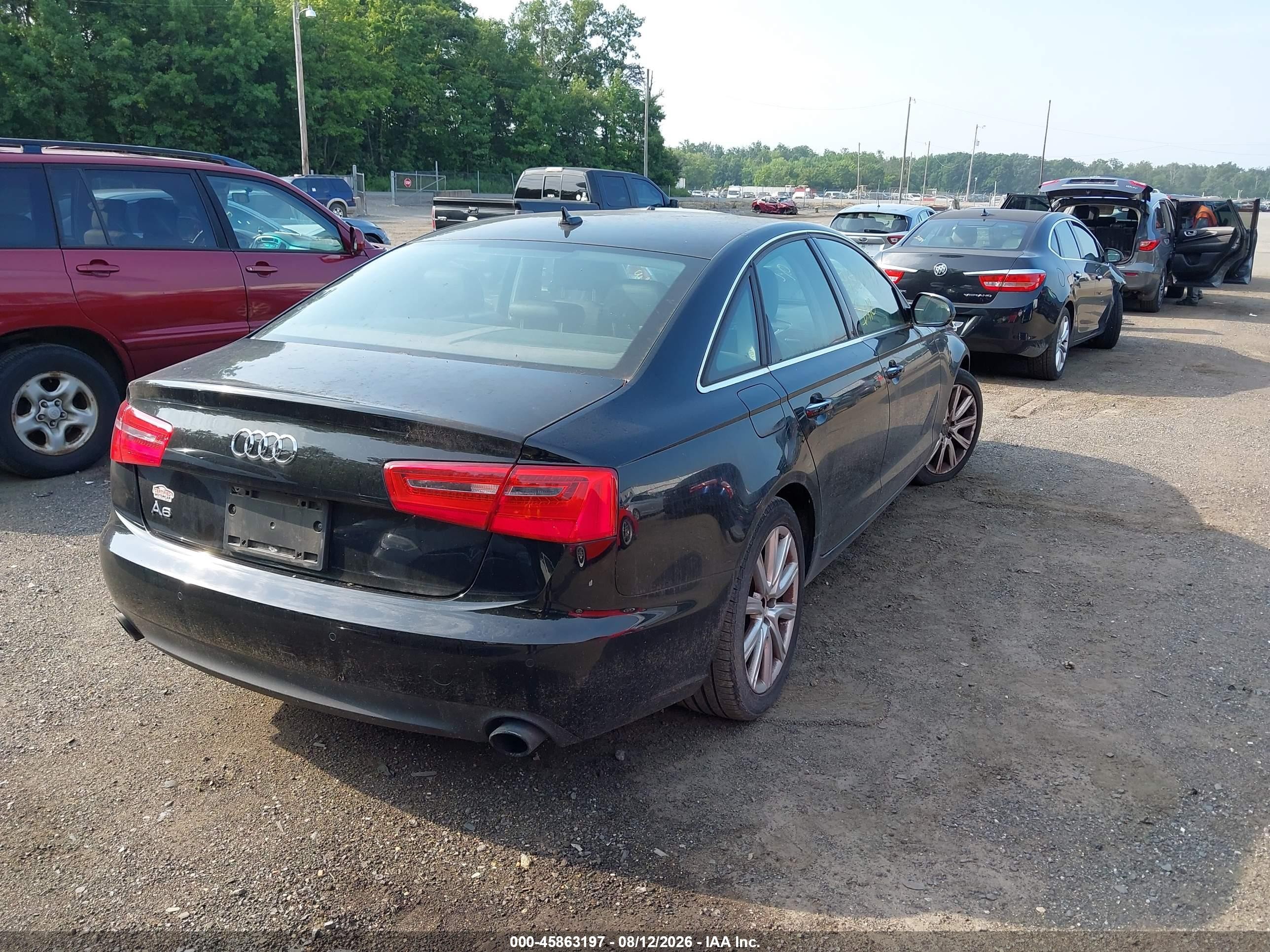 2013 Audi A6 2.0t Premium Black vin: WAUGFAFC4DN019886