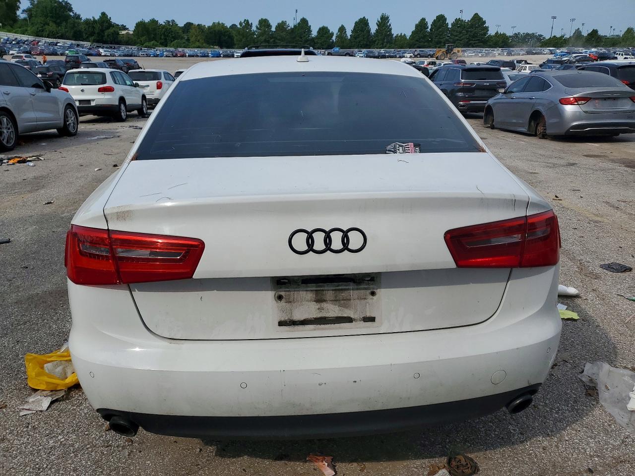 2013 Audi A6 Premium Plus White vin: WAUGFAFC4DN080526