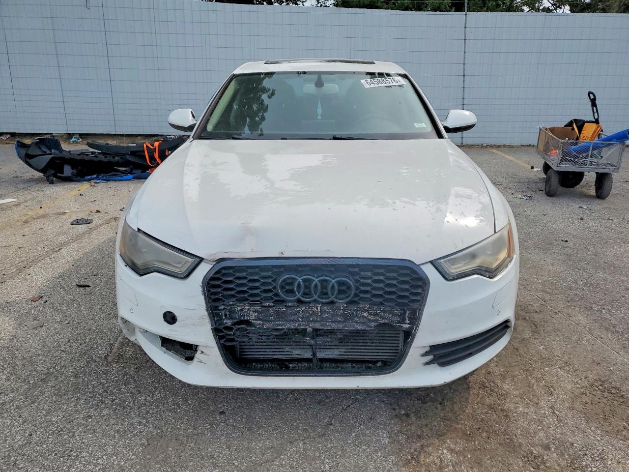 2013 Audi A6 Premium Plus White vin: WAUGFAFC4DN080526
