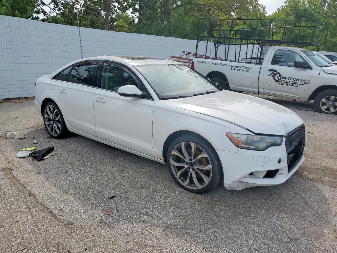 2013 Audi A6 Premium Plus White vin: WAUGFAFC4DN080526