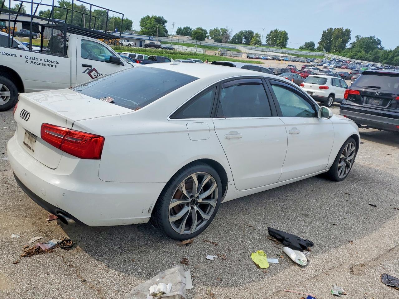 2013 Audi A6 Premium Plus White vin: WAUGFAFC4DN080526