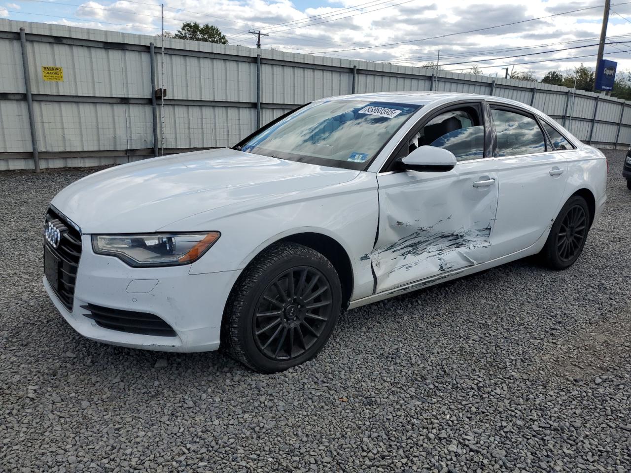 2013 Audi A6 Premium Plus White vin: WAUGFAFC4DN085354