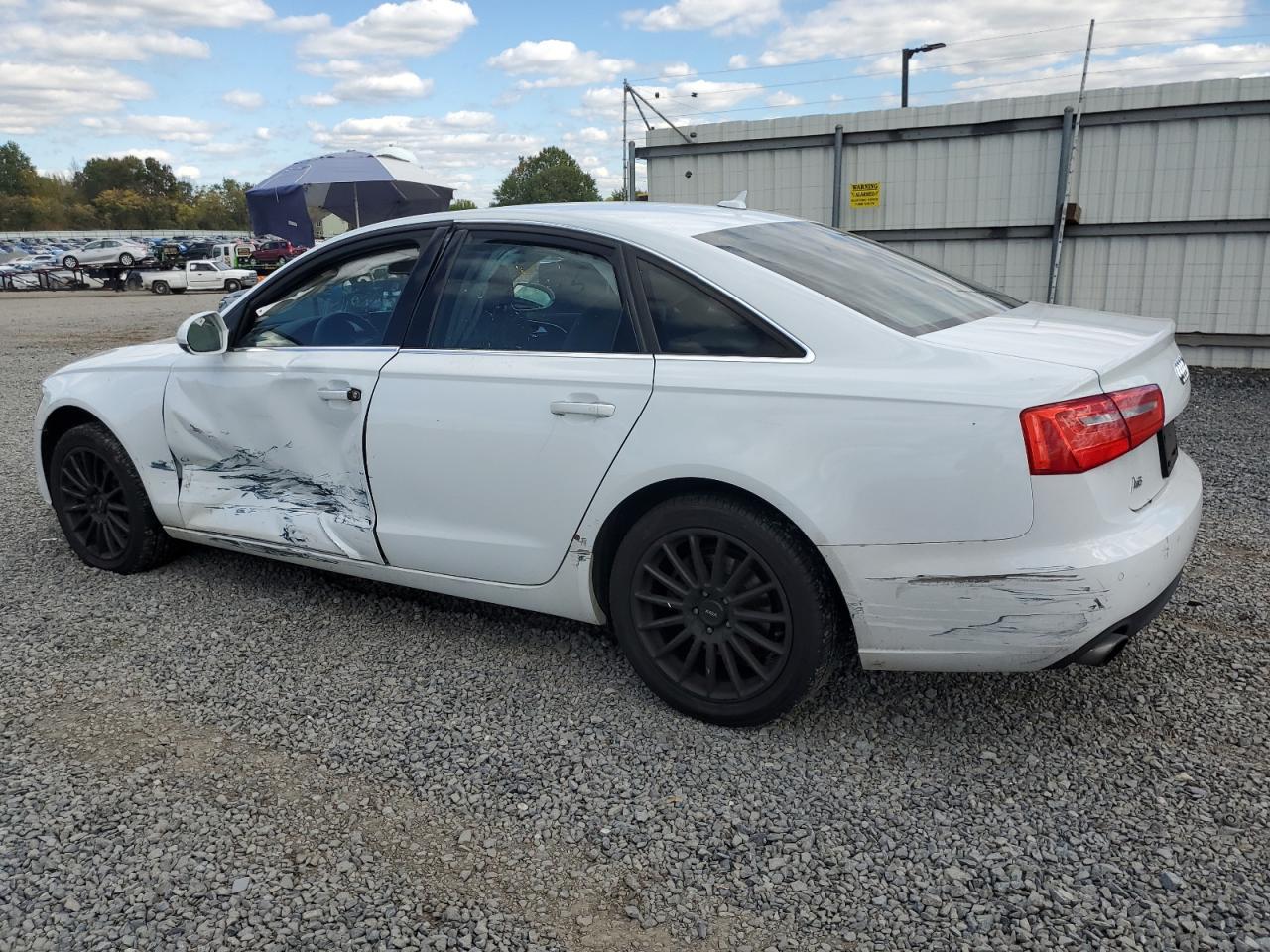 2013 Audi A6 Premium Plus White vin: WAUGFAFC4DN085354