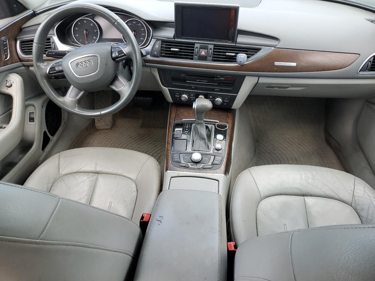 2013 Audi A6 Premium Plus White vin: WAUGFAFC4DN085354