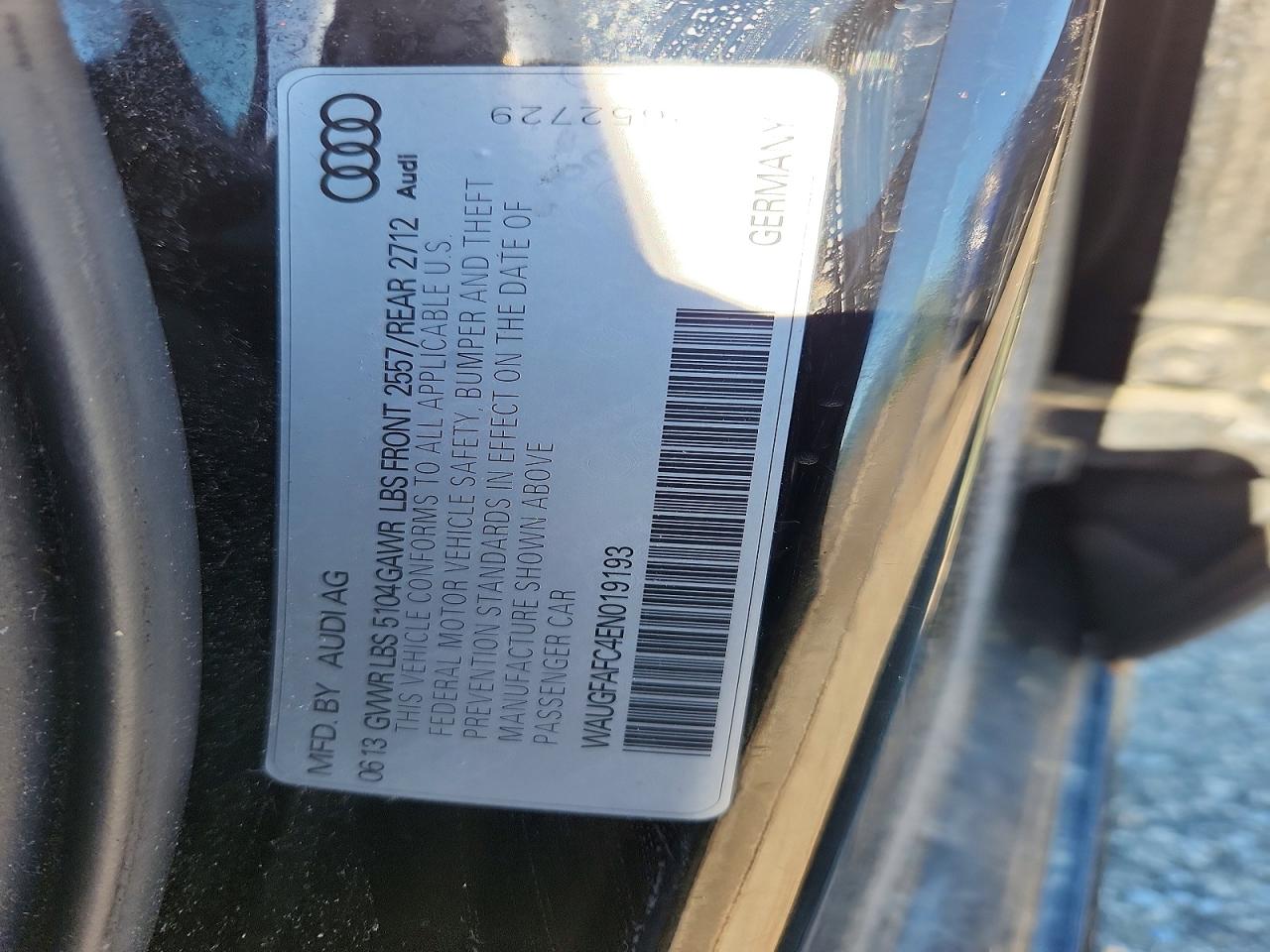2014 Audi A6 Premium Plus Black vin: WAUGFAFC4EN019193