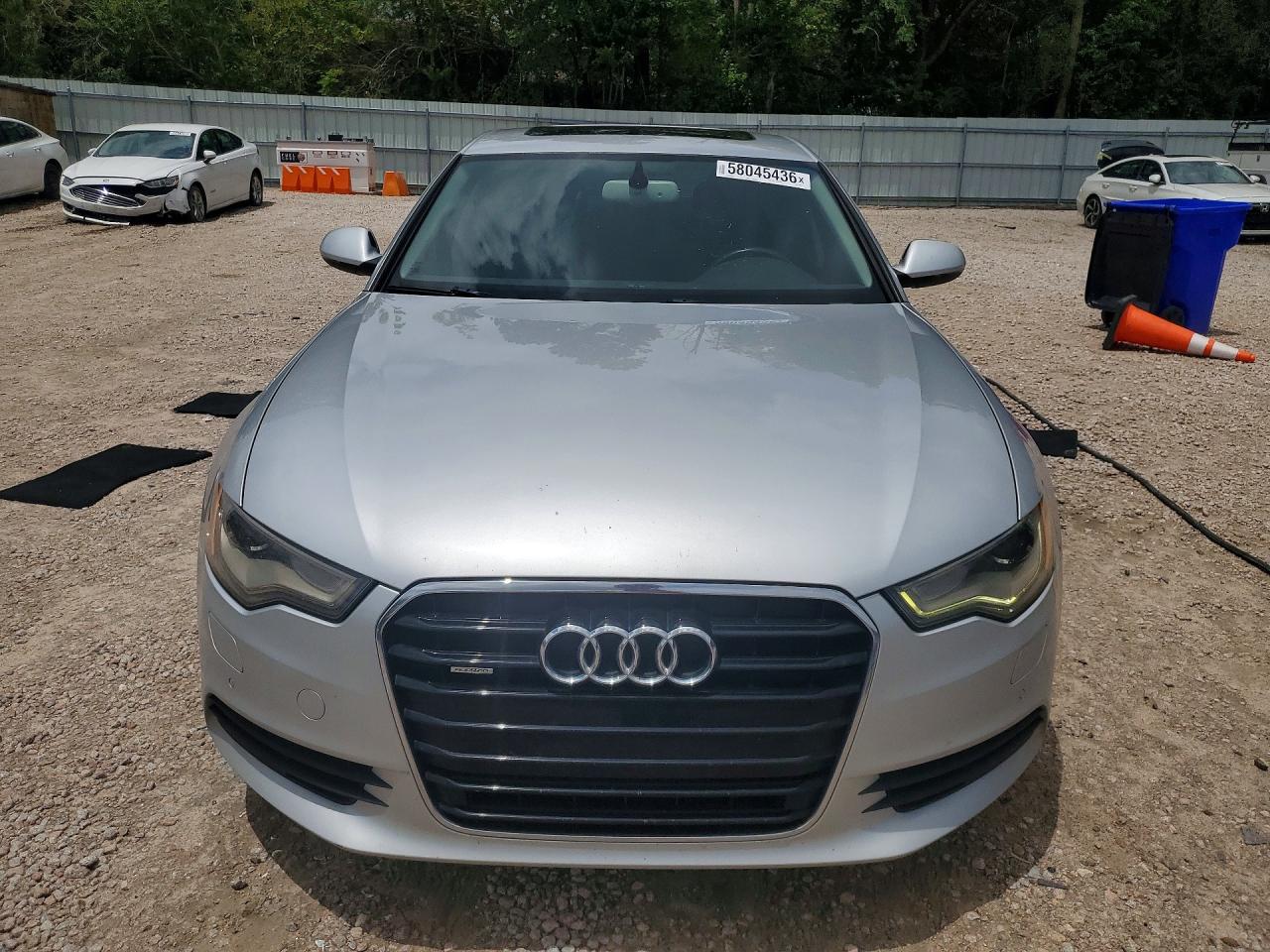 2013 Audi A6 Premium Plus Silver vin: WAUGFAFC5DN032873