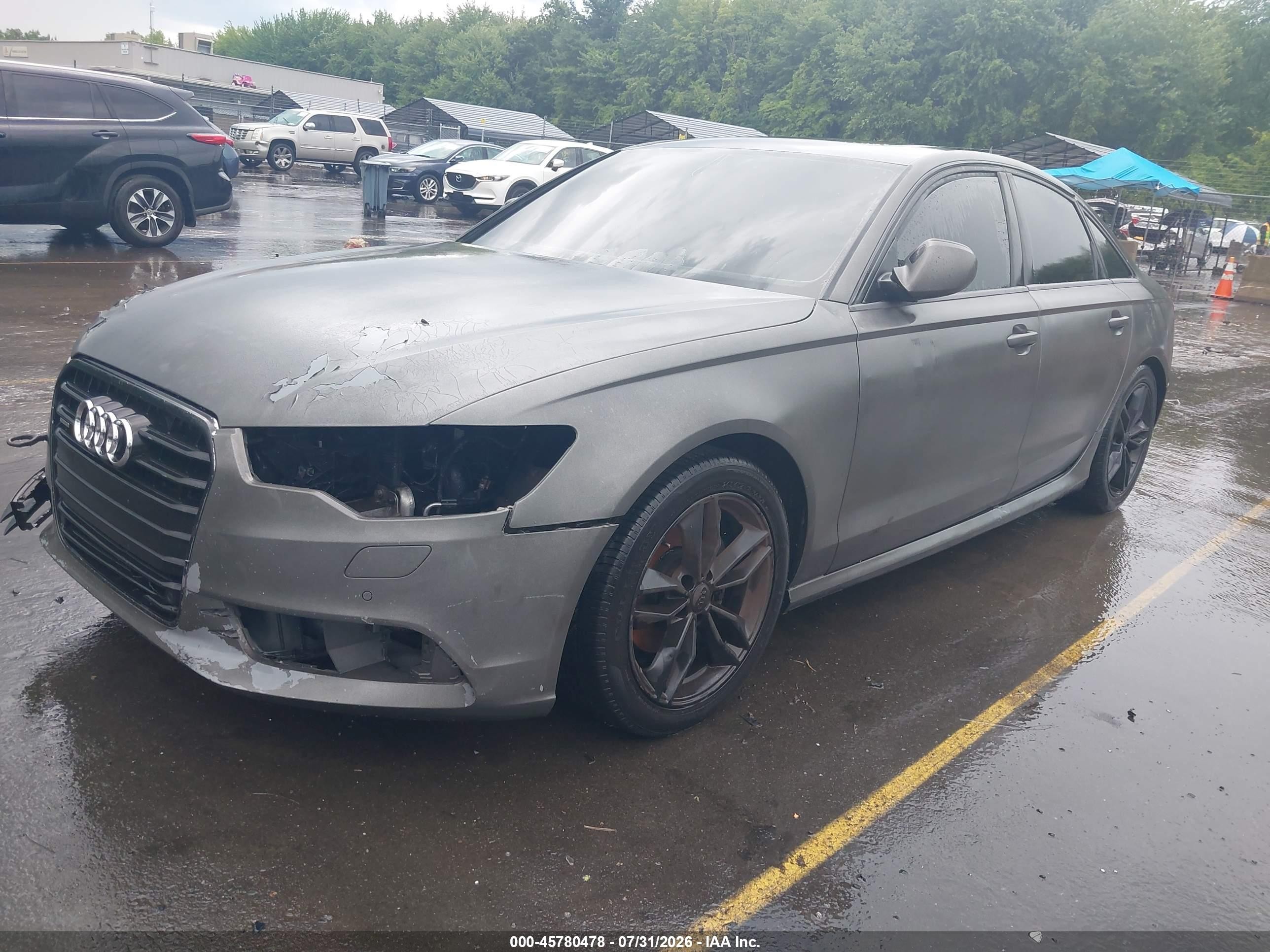 2013 Audi A6 2.0t Premium Gray vin: WAUGFAFC5DN107216