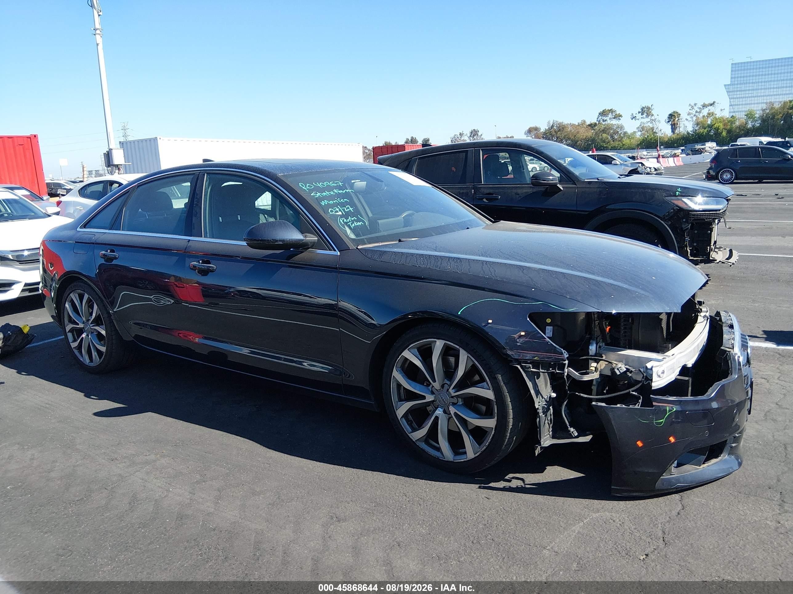 2014 Audi A6 2.0t Premium Black vin: WAUGFAFC5EN013306