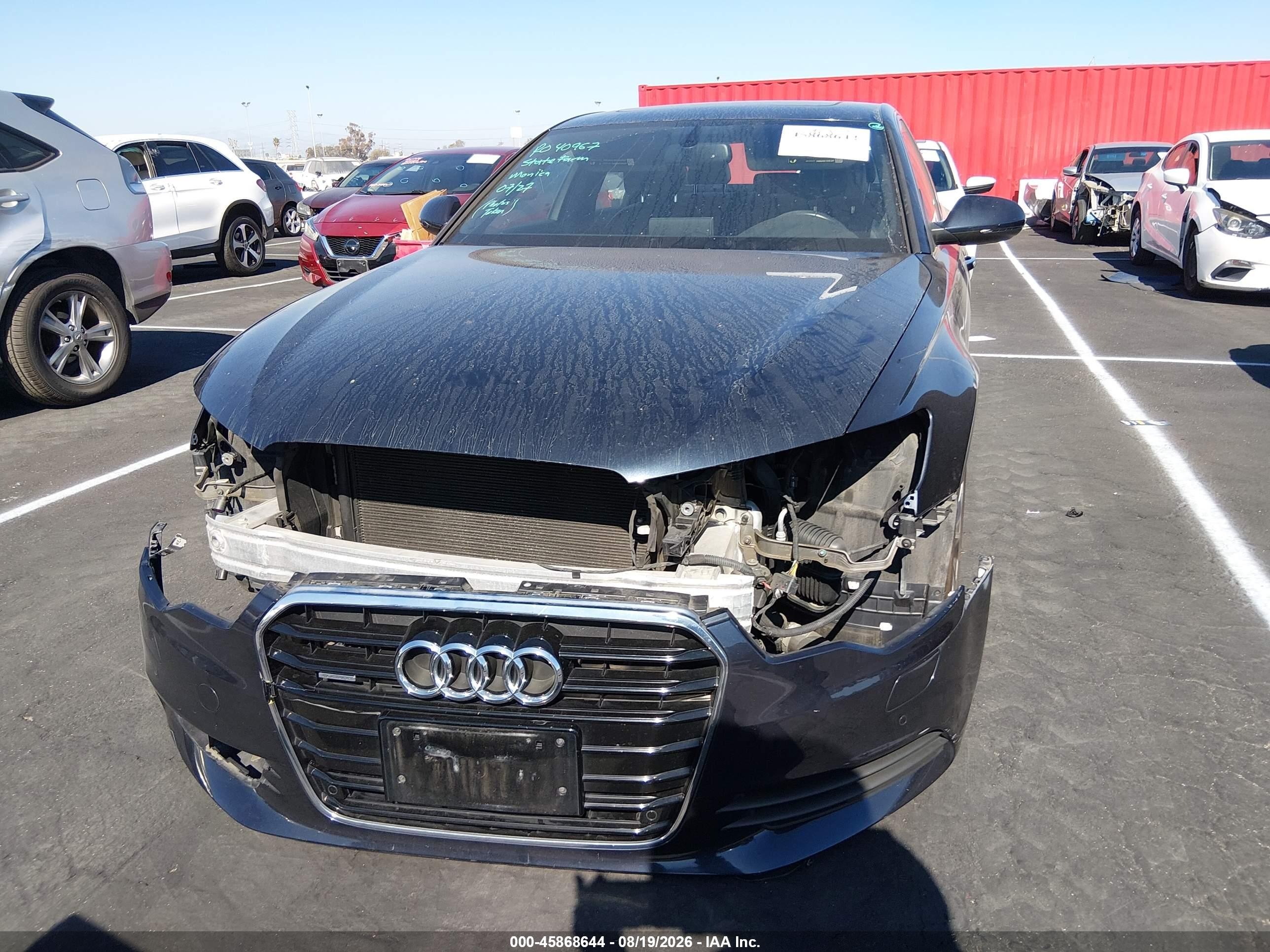 2014 Audi A6 2.0t Premium Black vin: WAUGFAFC5EN013306