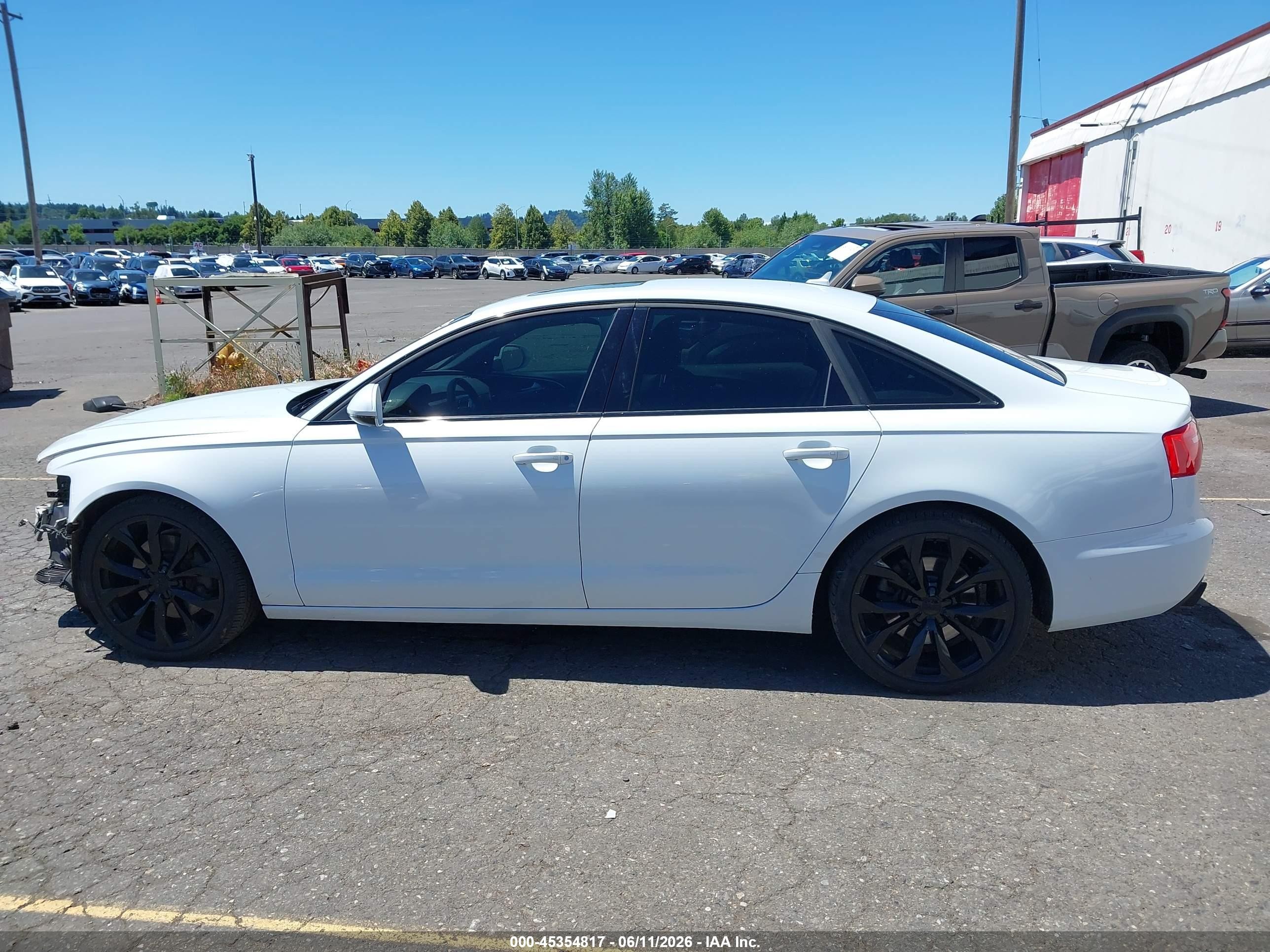 2014 Audi A6 2.0t Premium White vin: WAUGFAFC5EN124051