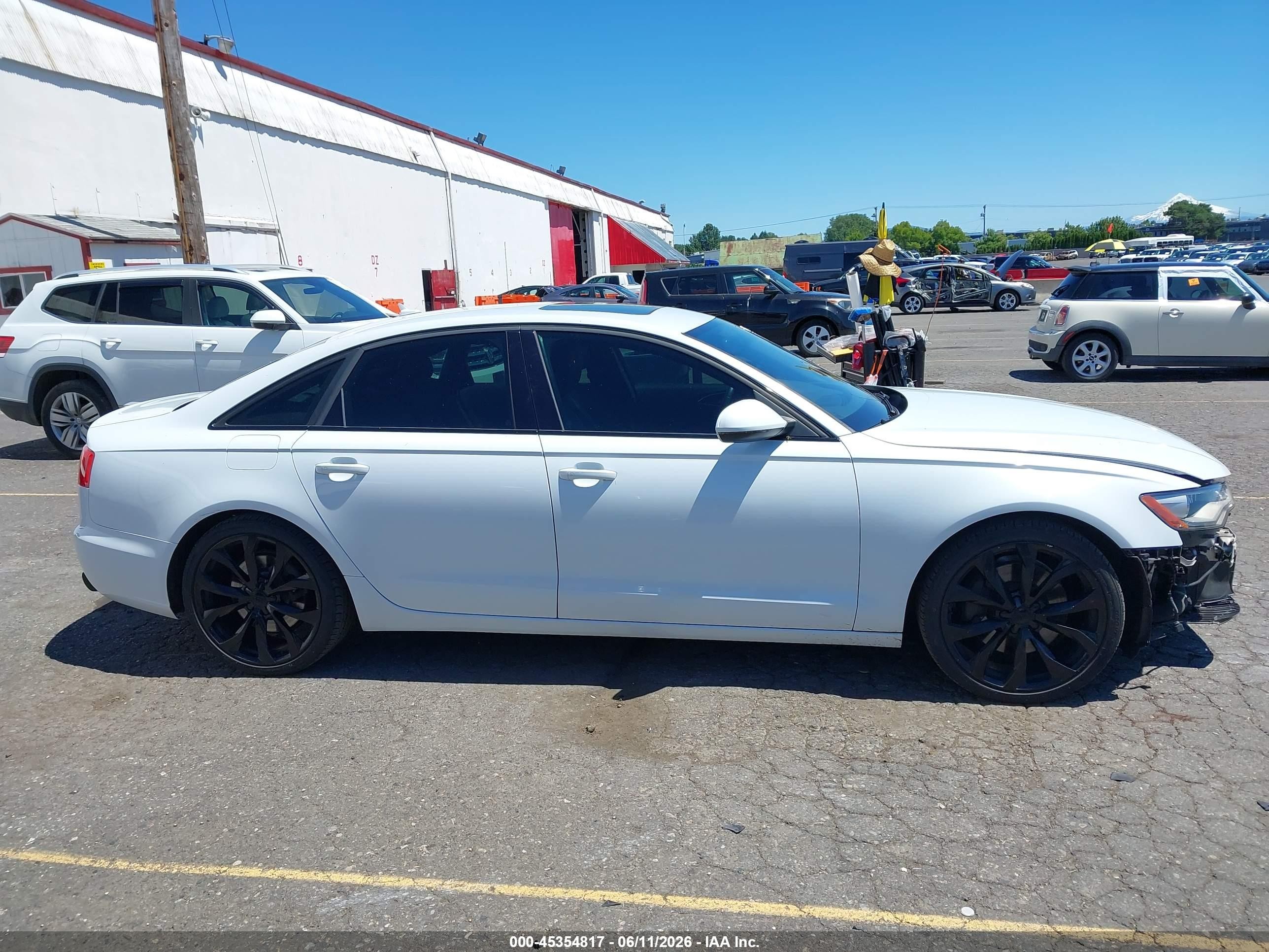 2014 Audi A6 2.0t Premium White vin: WAUGFAFC5EN124051