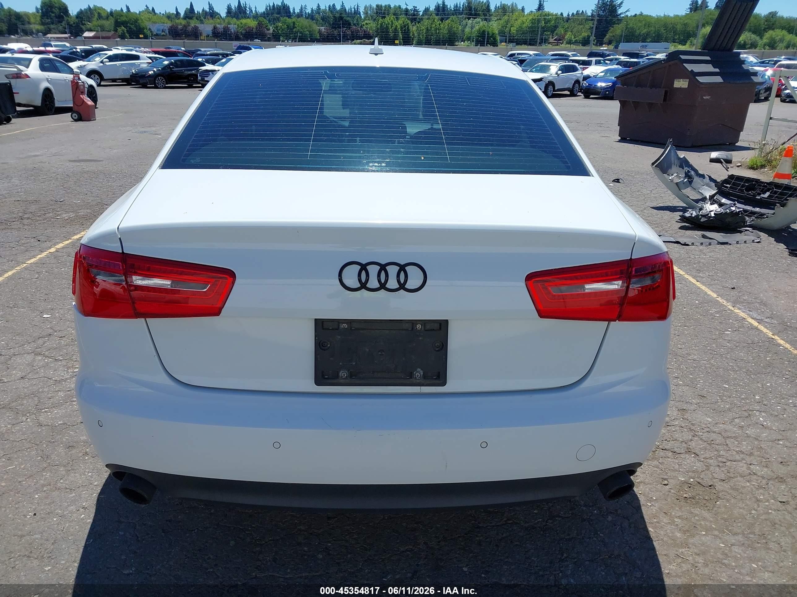 2014 Audi A6 2.0t Premium White vin: WAUGFAFC5EN124051