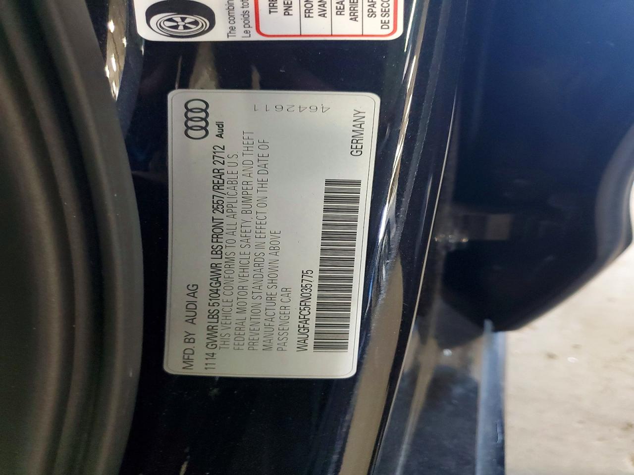 2015 Audi A6 Premium Plus Black vin: WAUGFAFC5FN035775