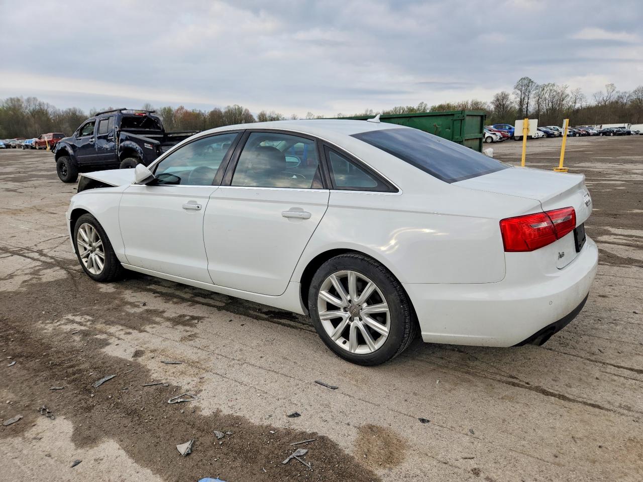 2014 Audi A6 Premium Plus White vin: WAUGFAFC6EN009054