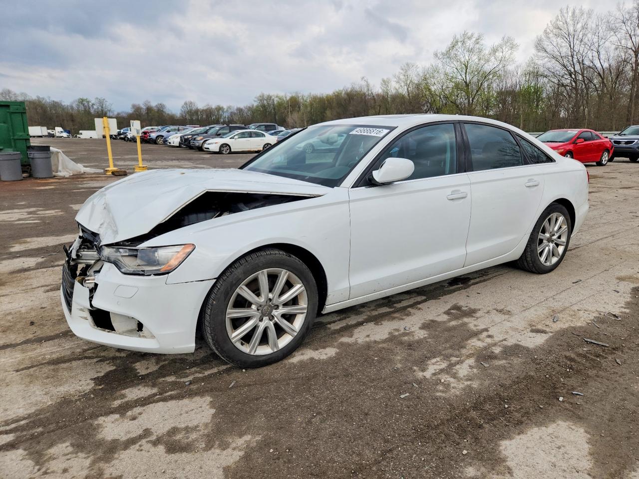 2014 Audi A6 Premium Plus White vin: WAUGFAFC6EN009054