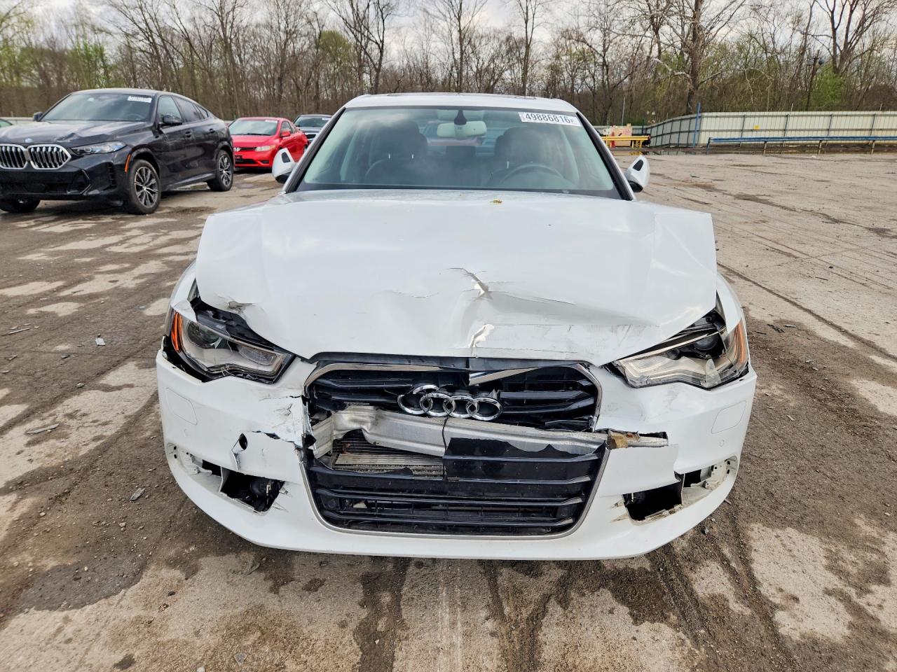 2014 Audi A6 Premium Plus White vin: WAUGFAFC6EN009054