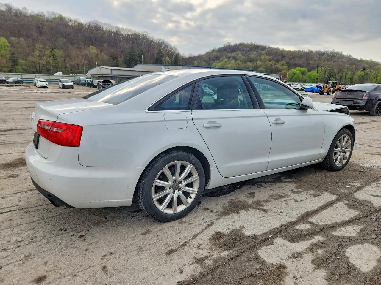 2014 Audi A6 Premium Plus White vin: WAUGFAFC6EN009054