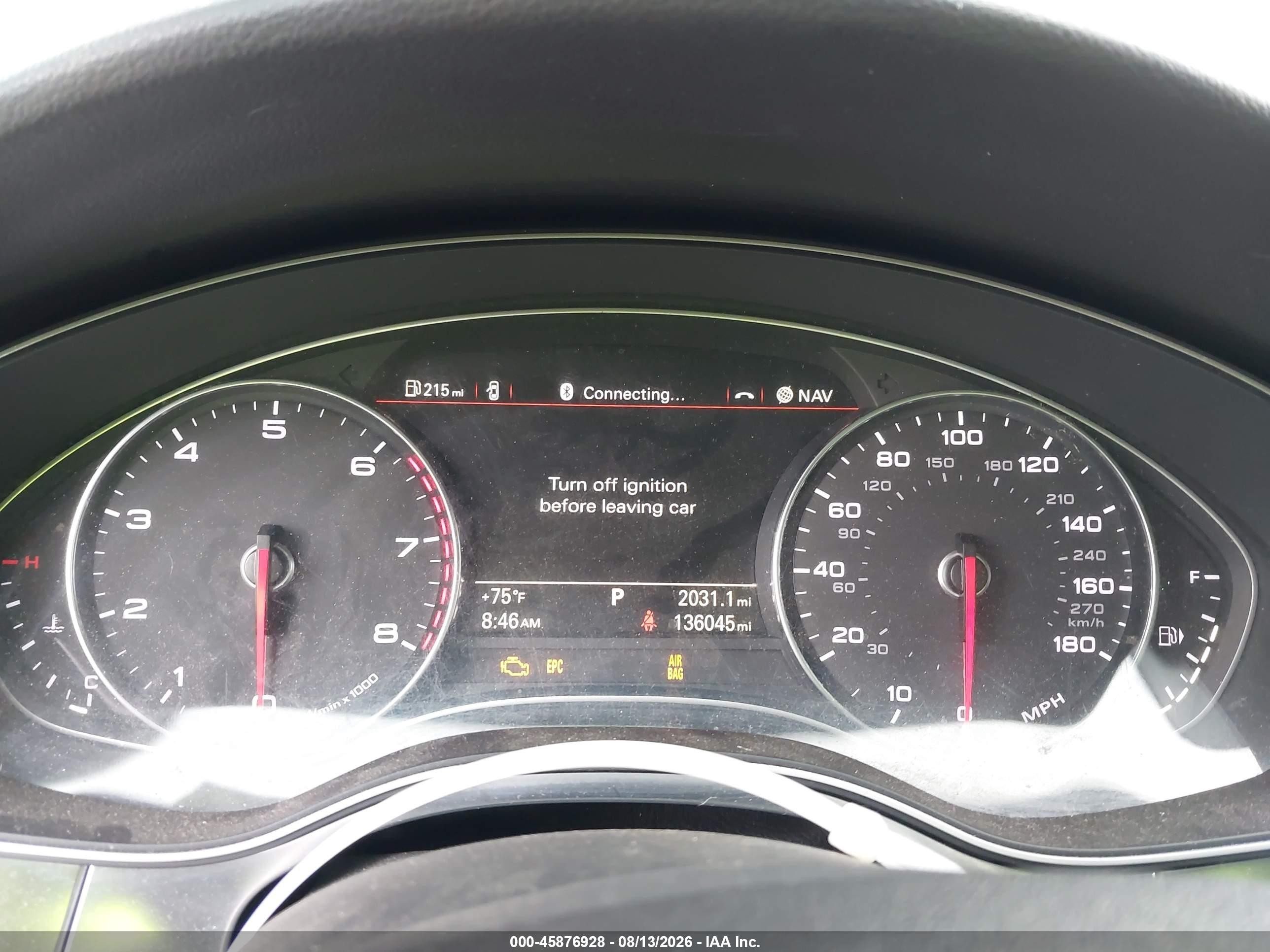 2013 Audi A6 2.0t Premium Black vin: WAUGFAFC7DN094758